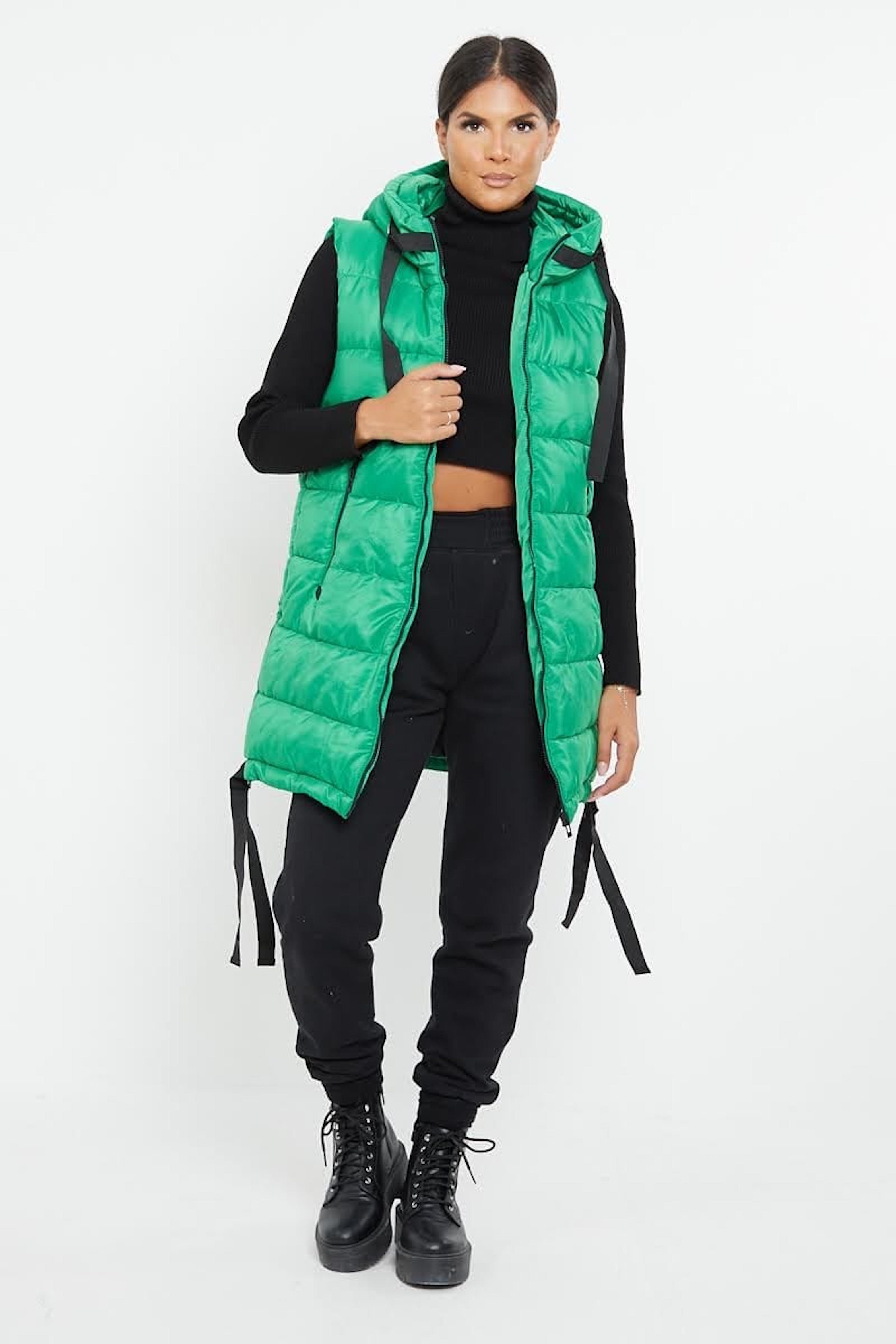 Worldclassca Longweste Worldclassca STEPPWESTE LANG KAPUZE OUTDOOR ÄRMELLOS ÜBERGANGSJACKE