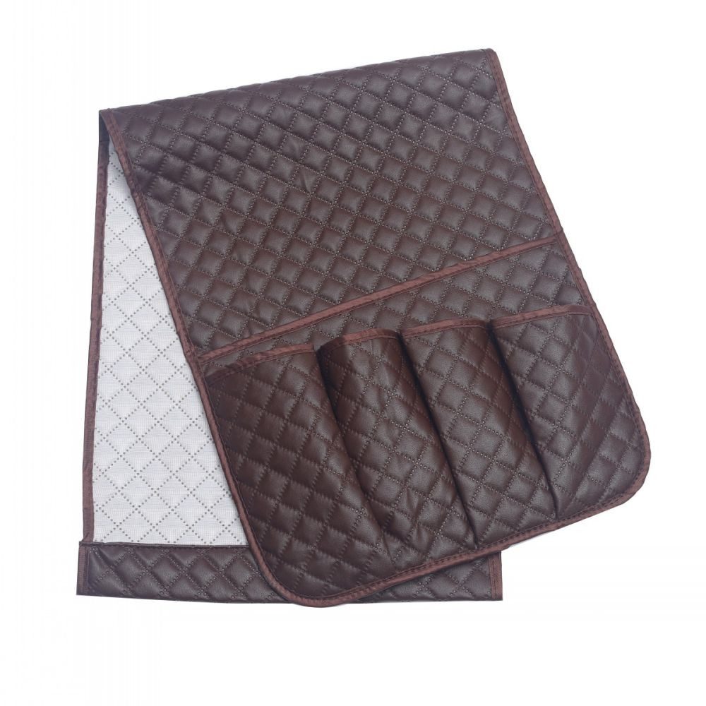 PRIISF Sesselschoner Sessel Sofaschoner Armlehnenschoner Aufbewahrungstasche Sofa Organizer, Couch-Organizer 5 Taschen PU-Leder Aufbewahrungstasche Sesselhussen