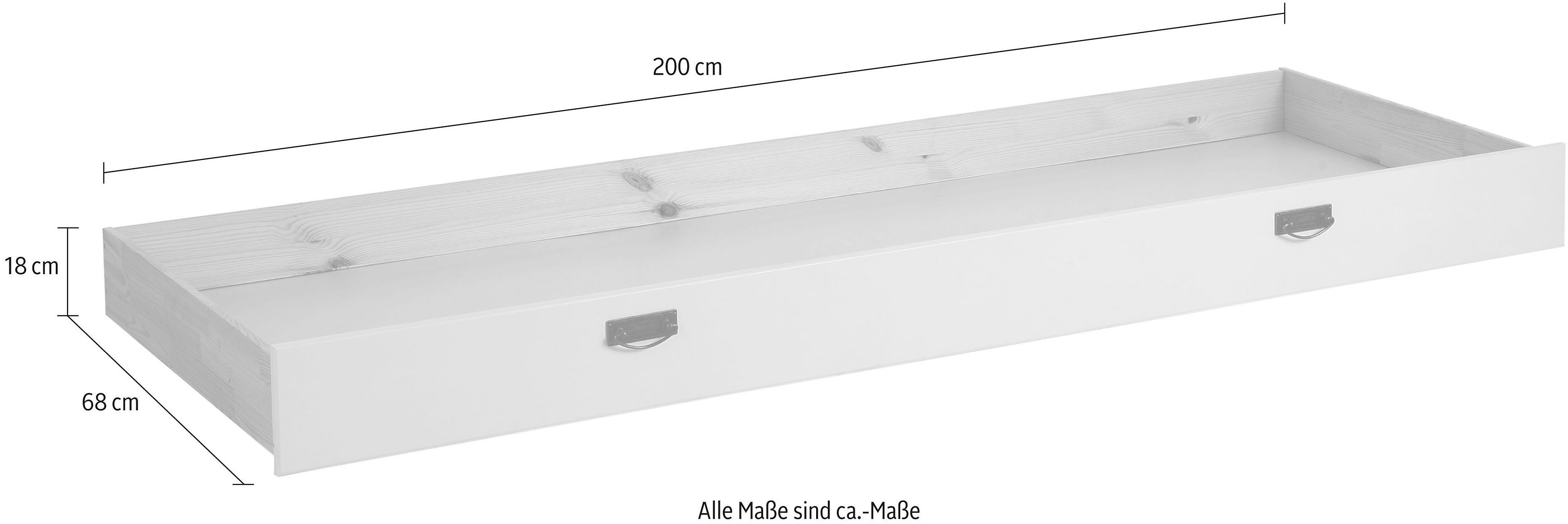 OTTO home Schubkasten Konrad, aus massivem Kiefernholz, FSC®-zertifiziert, mit Kunststoff-Rollen