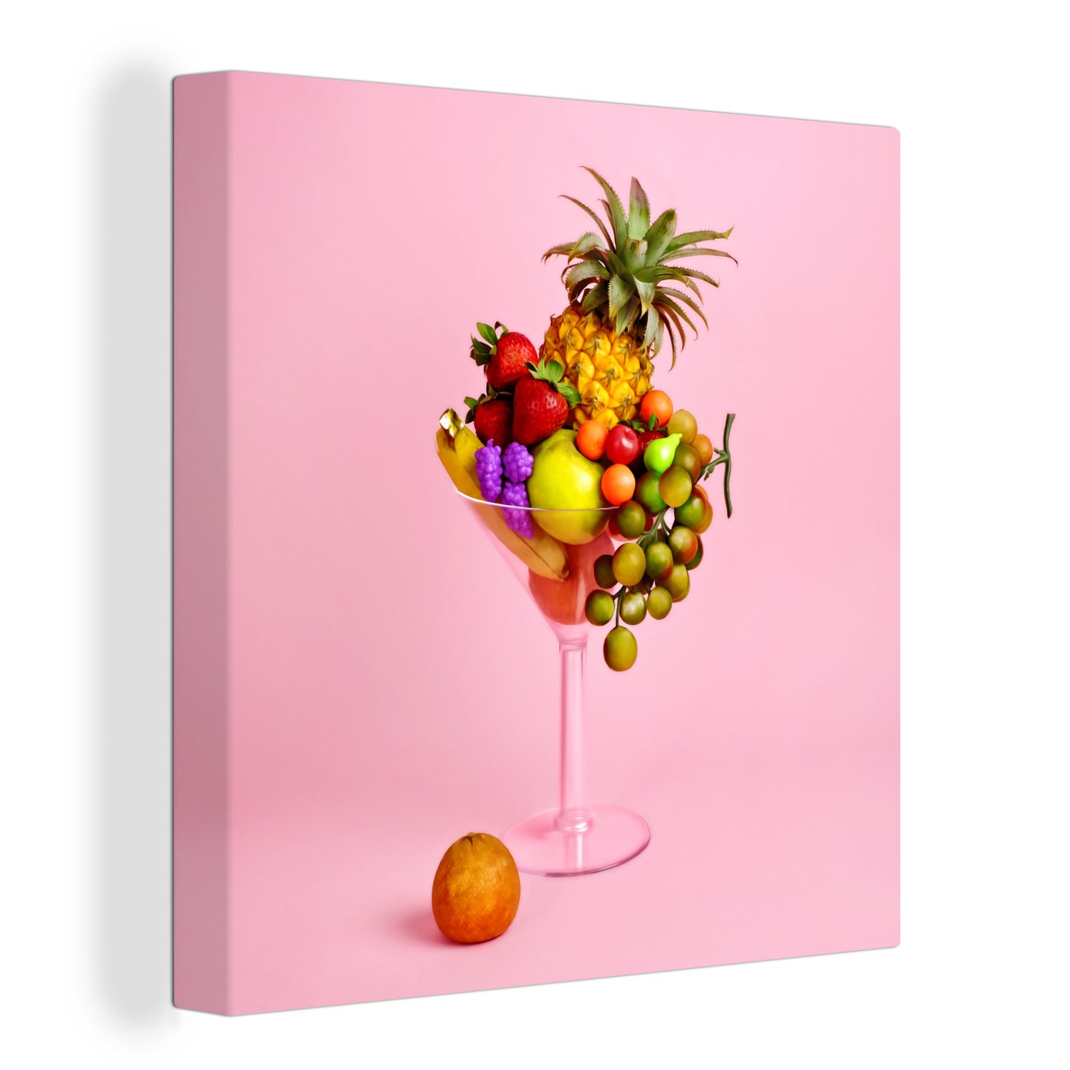 OneMillionCanvasses® Leinwandbild Obst - Cocktail für - St), (1 Wohnzimmer Bilder Leinwand Glas, Schlafzimmer Martini