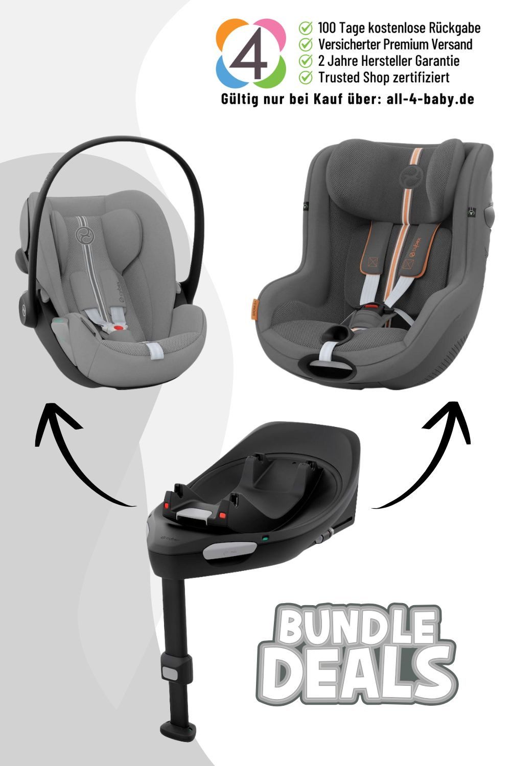 Cybex Babyschale G-Line Plus Modular Set - Cloud G, Sirona G und Base G