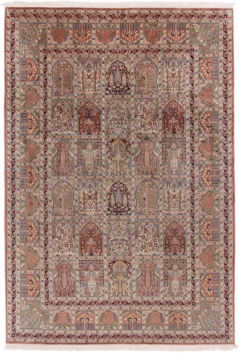 Seidenteppich Kaschmir Seide 184x270 Handgeknüpfter Orientteppich, Nain Trading, rechteckig, Höhe: 4 mm