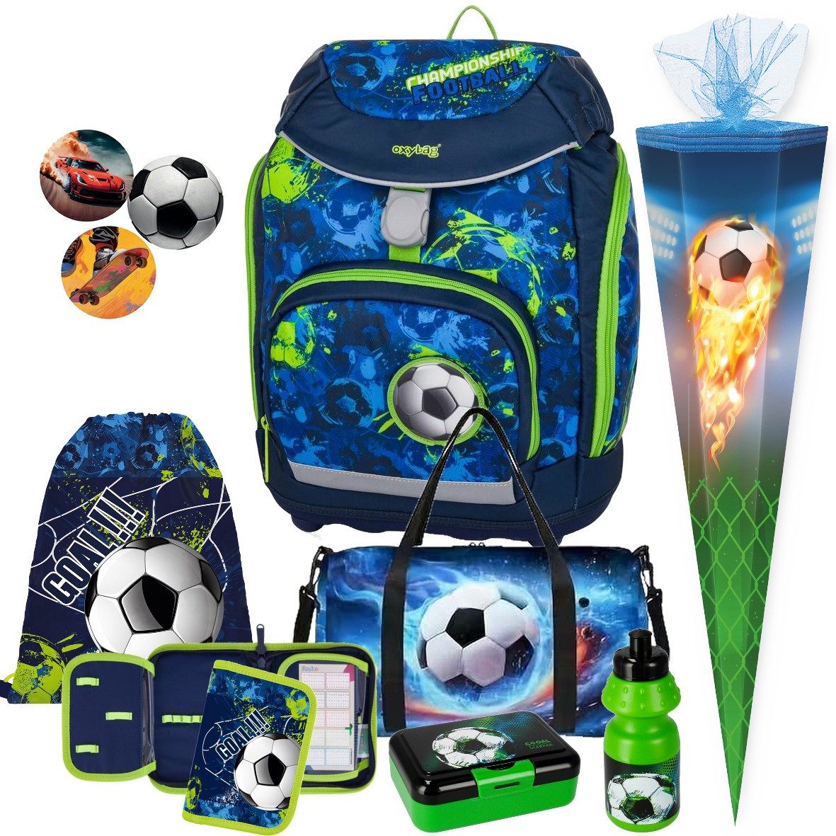 OXYBAG Schulranzen 1.Klasse Jungen in unterschiedlichen Sets (8-tlg)