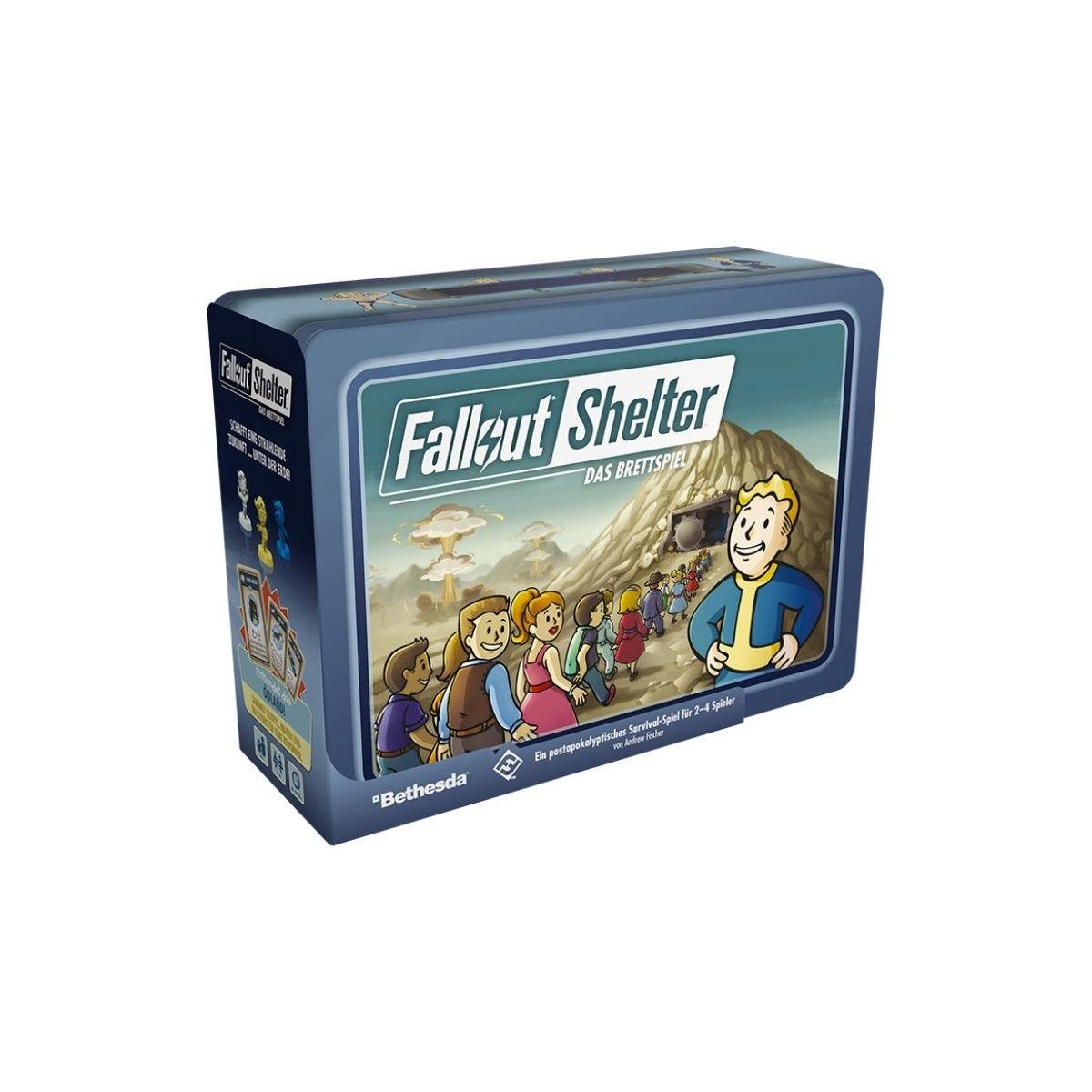 Fantasy Flight Games Spiel, Familienspiel FFGD0170 - Fallout Shelter, Brettspiel, 2-4 Spieler, ab..., Strategiespiel