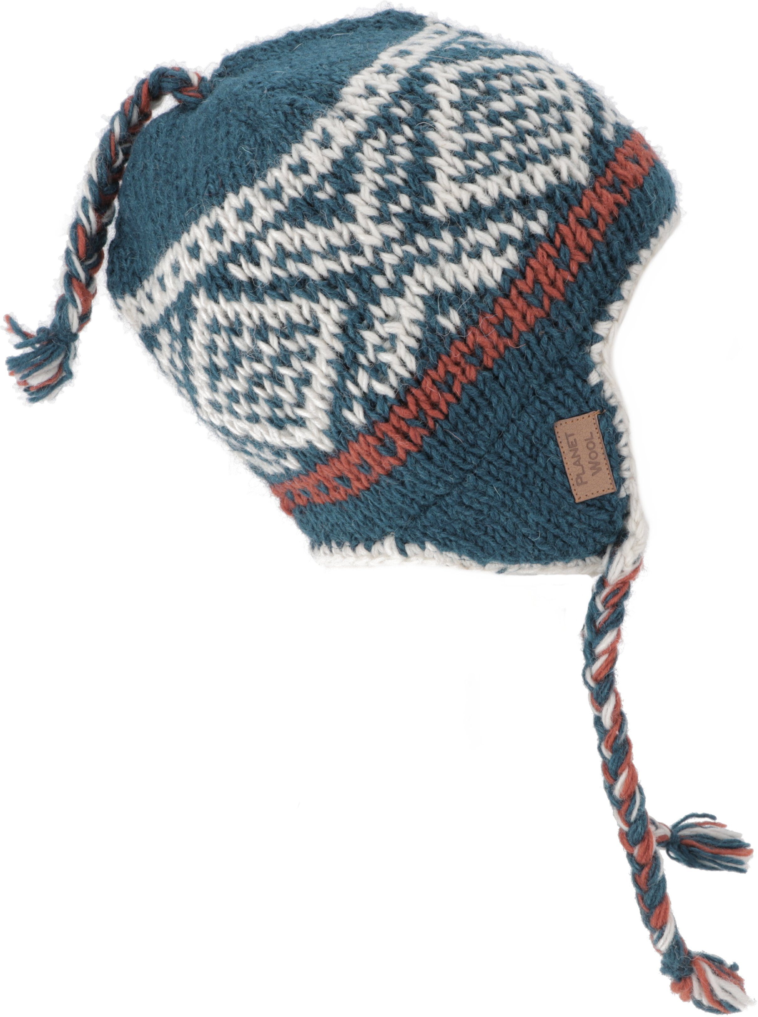 Guru-Shop Strickmütze Wollmütze mit Ohrenklappen, Norwegermütze günstig online kaufen