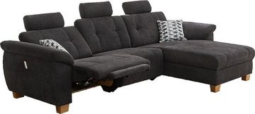 Jockenhöfer Gruppe Ecksofa Savona L-Form, jeweils mit USB-Ladestation an der Armlehne und mit Relaxfunktion