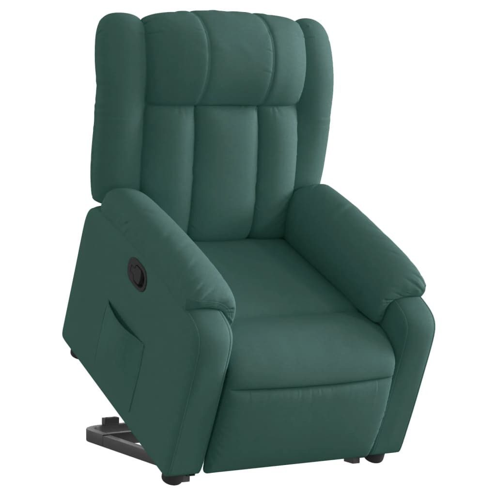 vidaXL Sessel Relaxsessel mit Aufstehhilfe Dunkelgrün günstig online kaufen