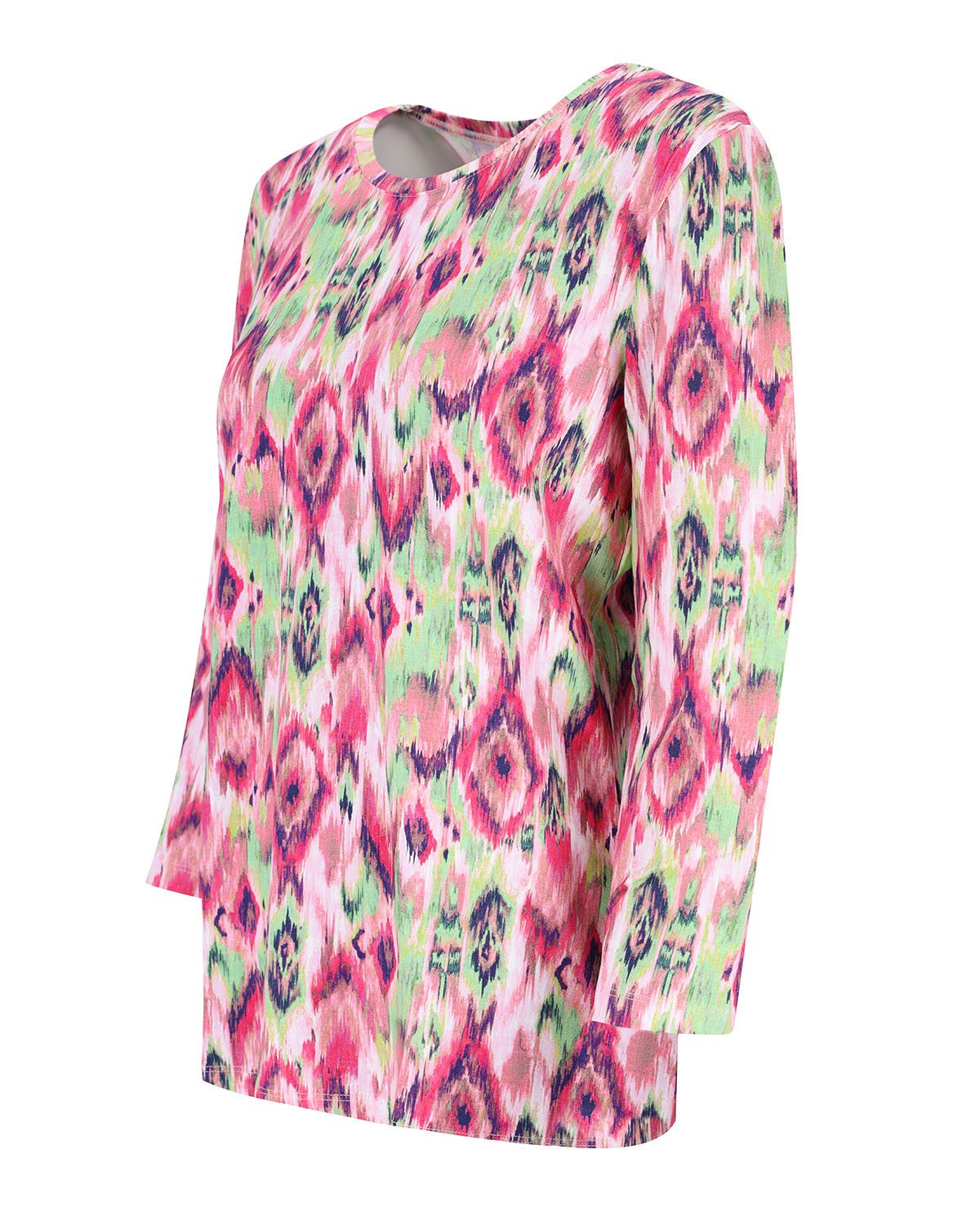 Hajo Blusenshirt Shirt Ikat-Print 3/4 Arm
