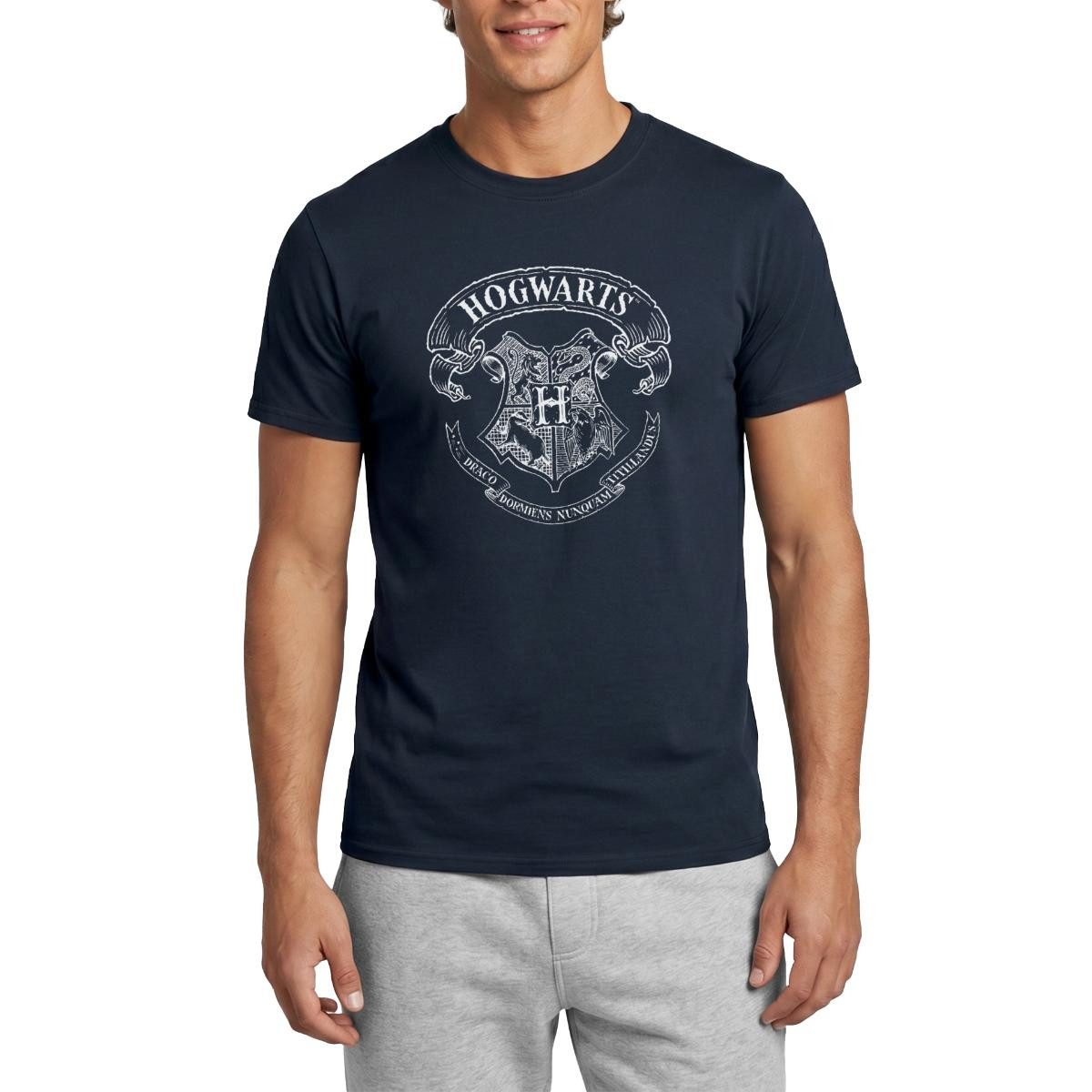 Spreadshirt T-Shirt Harry Potter Hogwarts Wappen Zeichnung Männer T-Shirt (1-tlg)