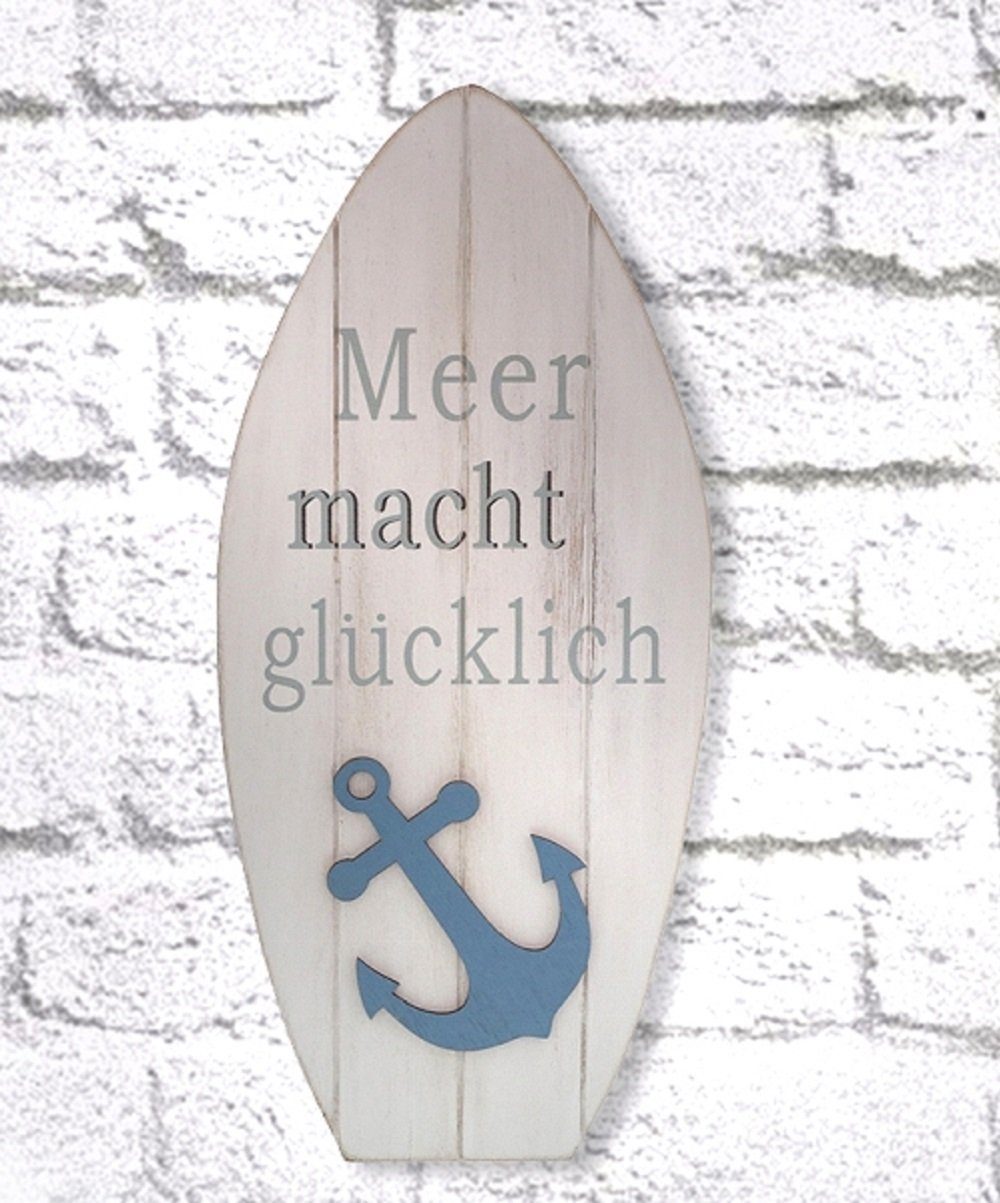Linoows Holzbild Wandschild, Schild wie Surfbrett, günstig online kaufen