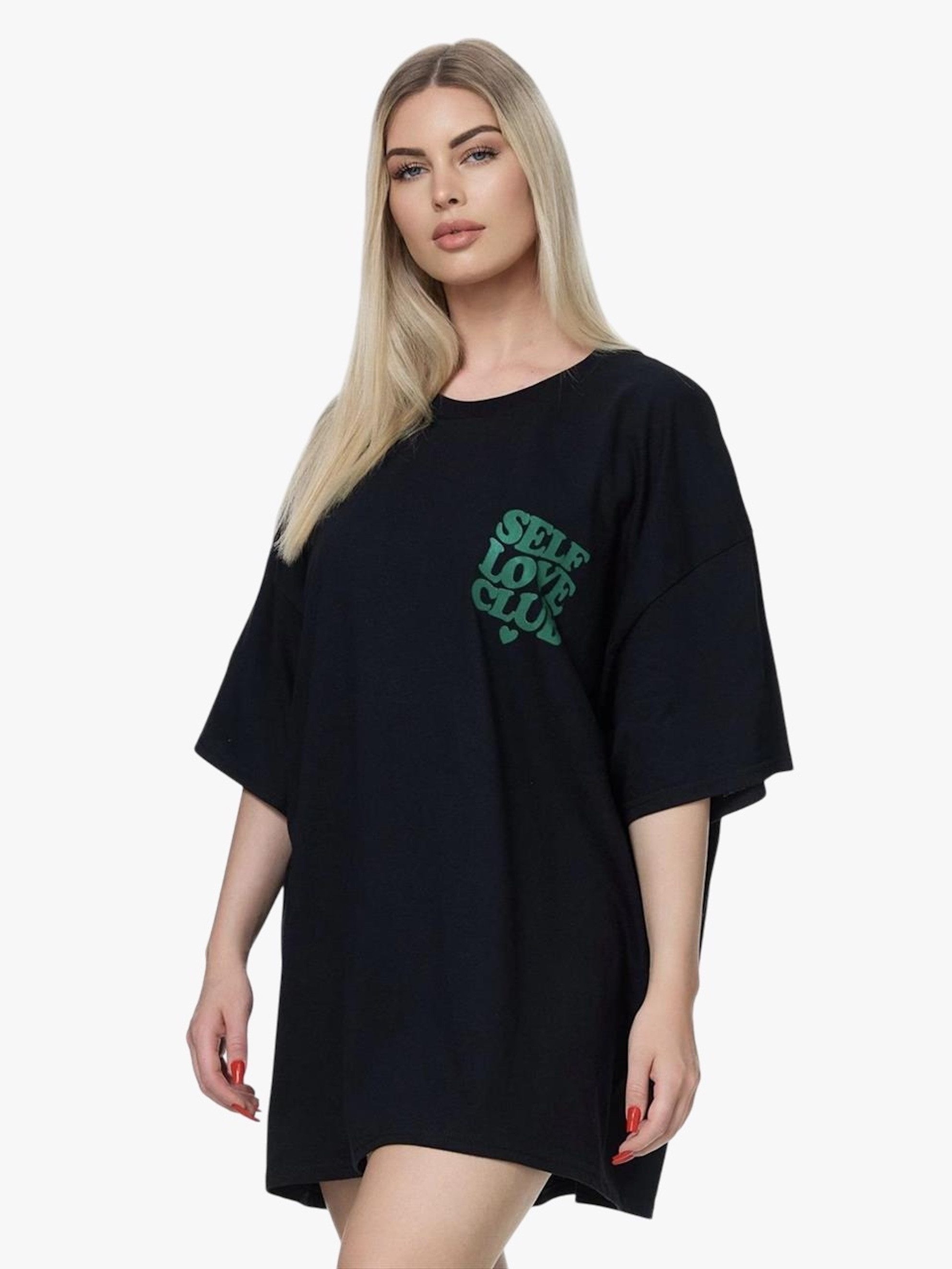 Worldclassca T-Shirt Worldclassca Oversized Print LOVE CLUB T-Shirt lang So günstig online kaufen