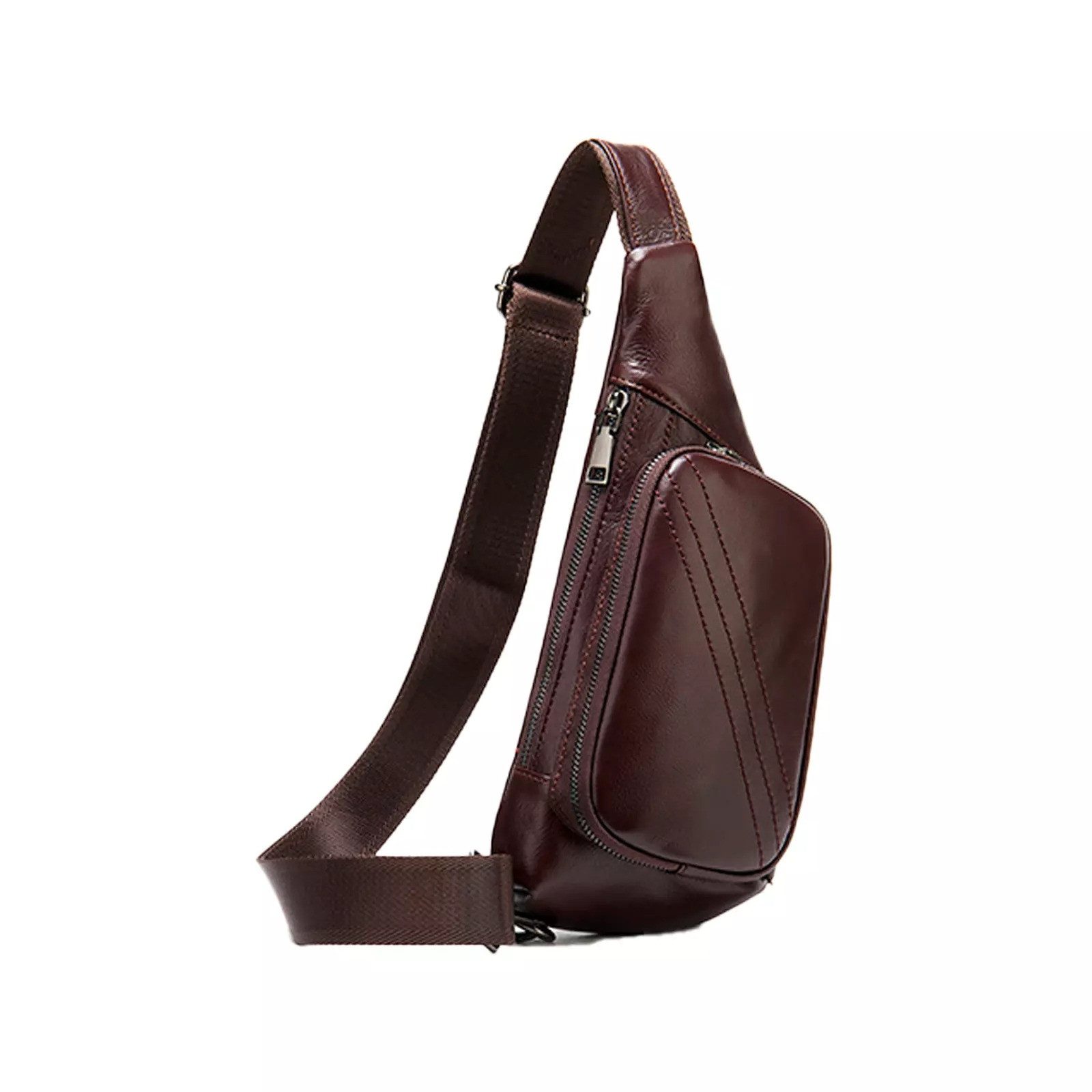 YUBRO-STUDIO Messenger Bag Herren Leder Brusttasche günstig online kaufen