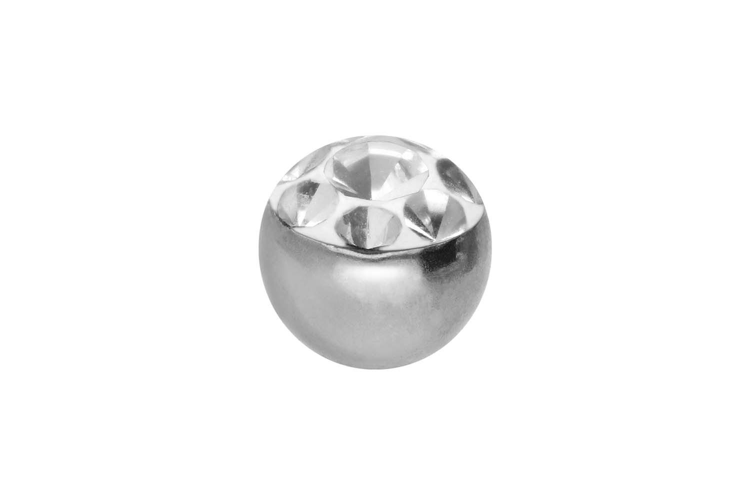 PIERCINGLINE Piercing-Set Chirurgenstahl Schraubkugel MULTIKRISTALLE (Schraub-Aufsätze, 1-tlg)