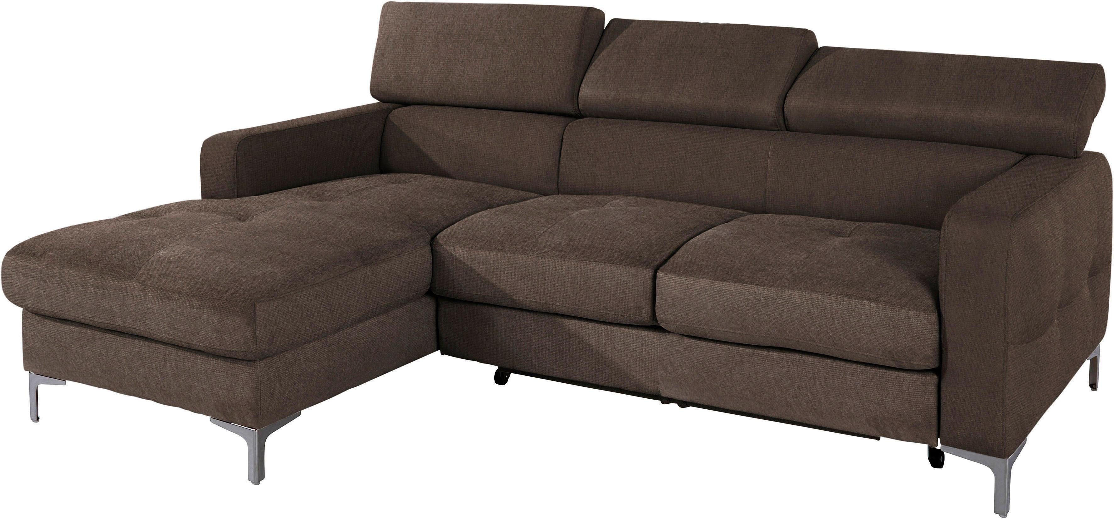COTTA Ecksofa "Sammy L-Form", mit Kopfteilverstellung, wahlweise mit Bettfu günstig online kaufen