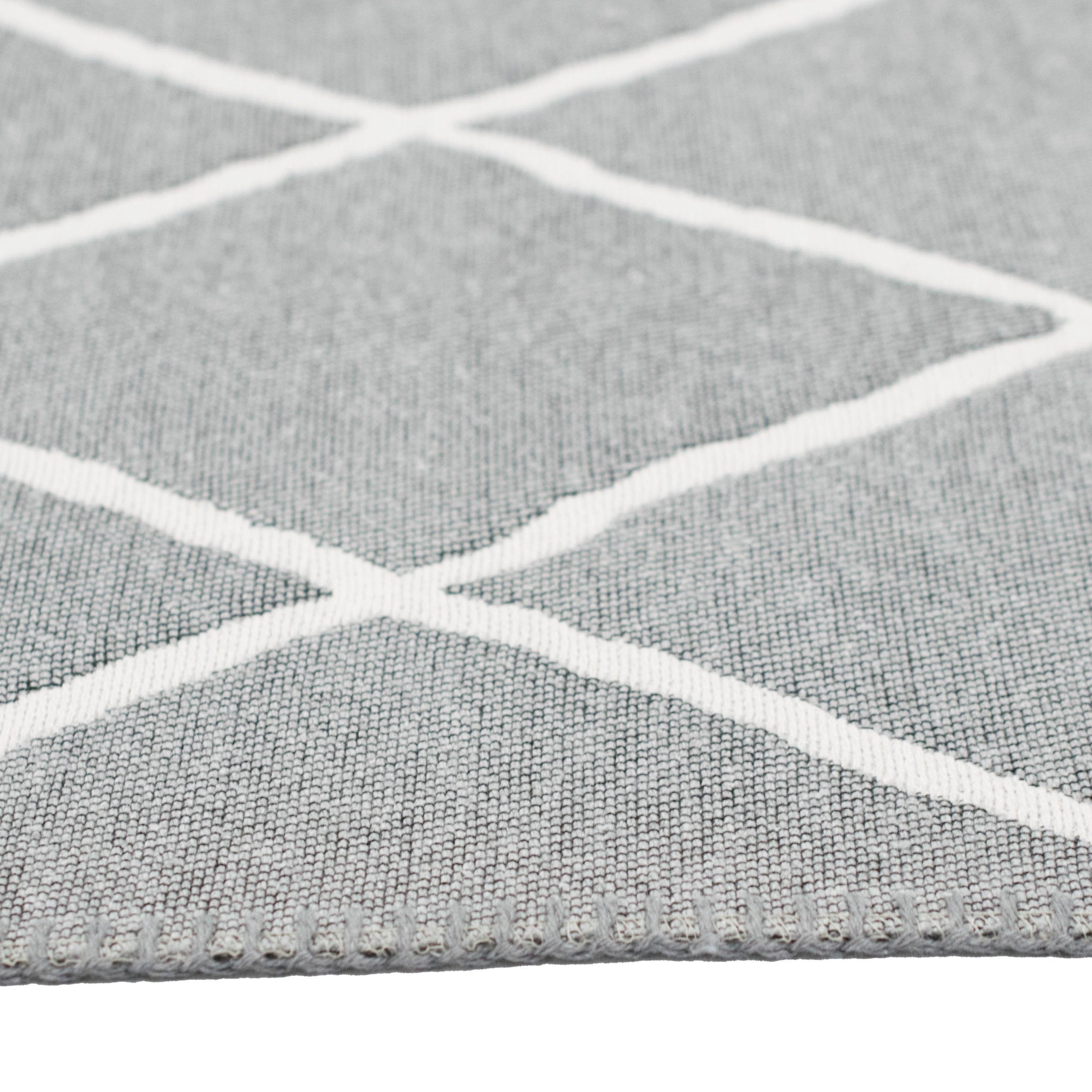 Carpetia Outdoorteppich Wendeteppich mit 2 Rauten Farbdesigns für alle Zimmer, rechteckig, Höhe: 5 mm