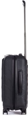 Stratic Hartschalen-Trolley Leather&More S mit Vortasche, matt black, 4 Rollen, Handgepäck Reisekoffer Reisegepäck TSA-Zahlenschloss