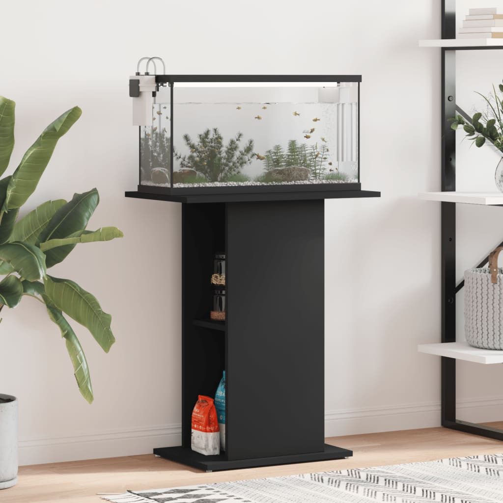 vidaXL Aquariumunterschrank Aquariumständer Schwarz 60,5x36x72,5 cm Holzwer günstig online kaufen