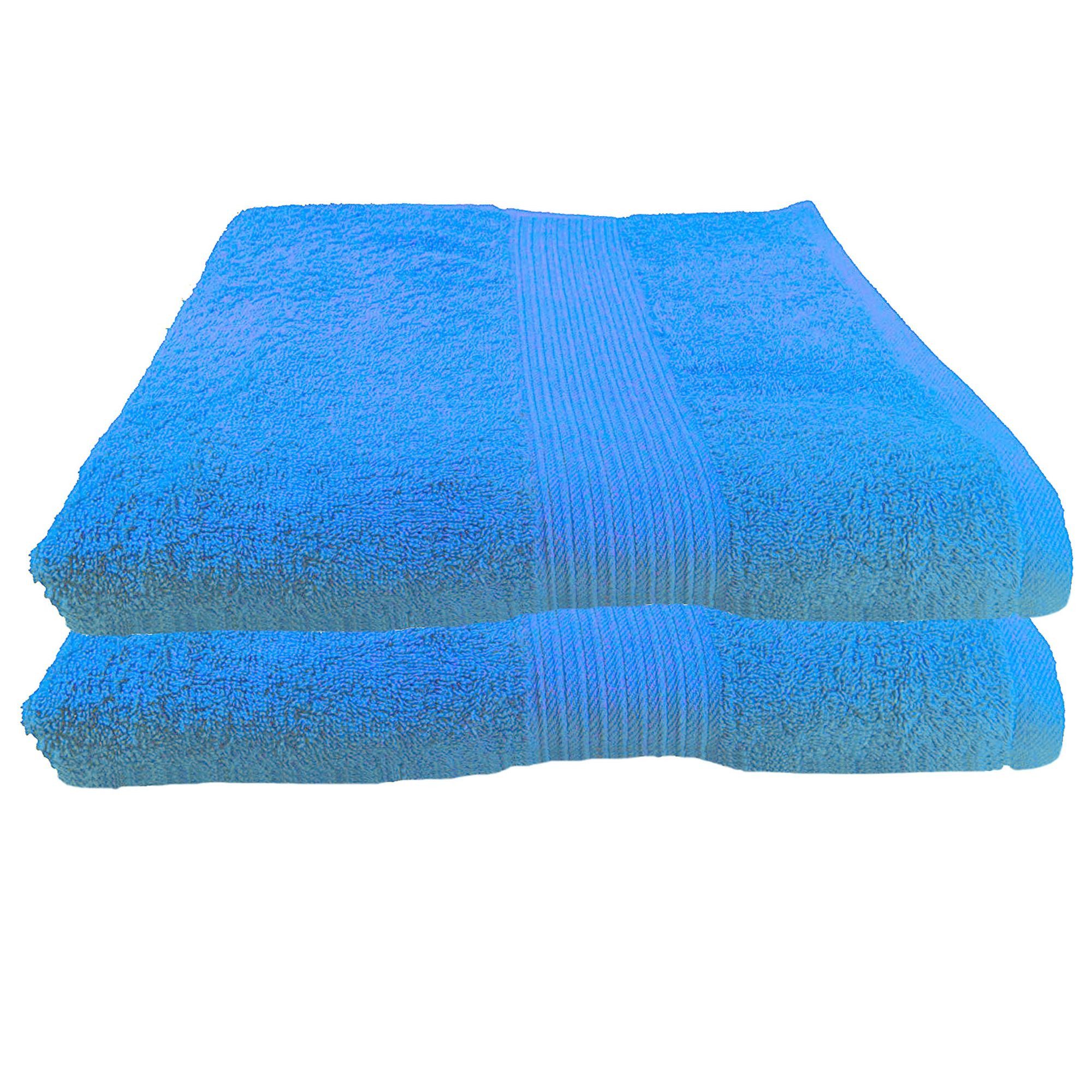 Duschtücher 2-Duschtücher-Himmelblau-Duschtuch 70 x 140 cm