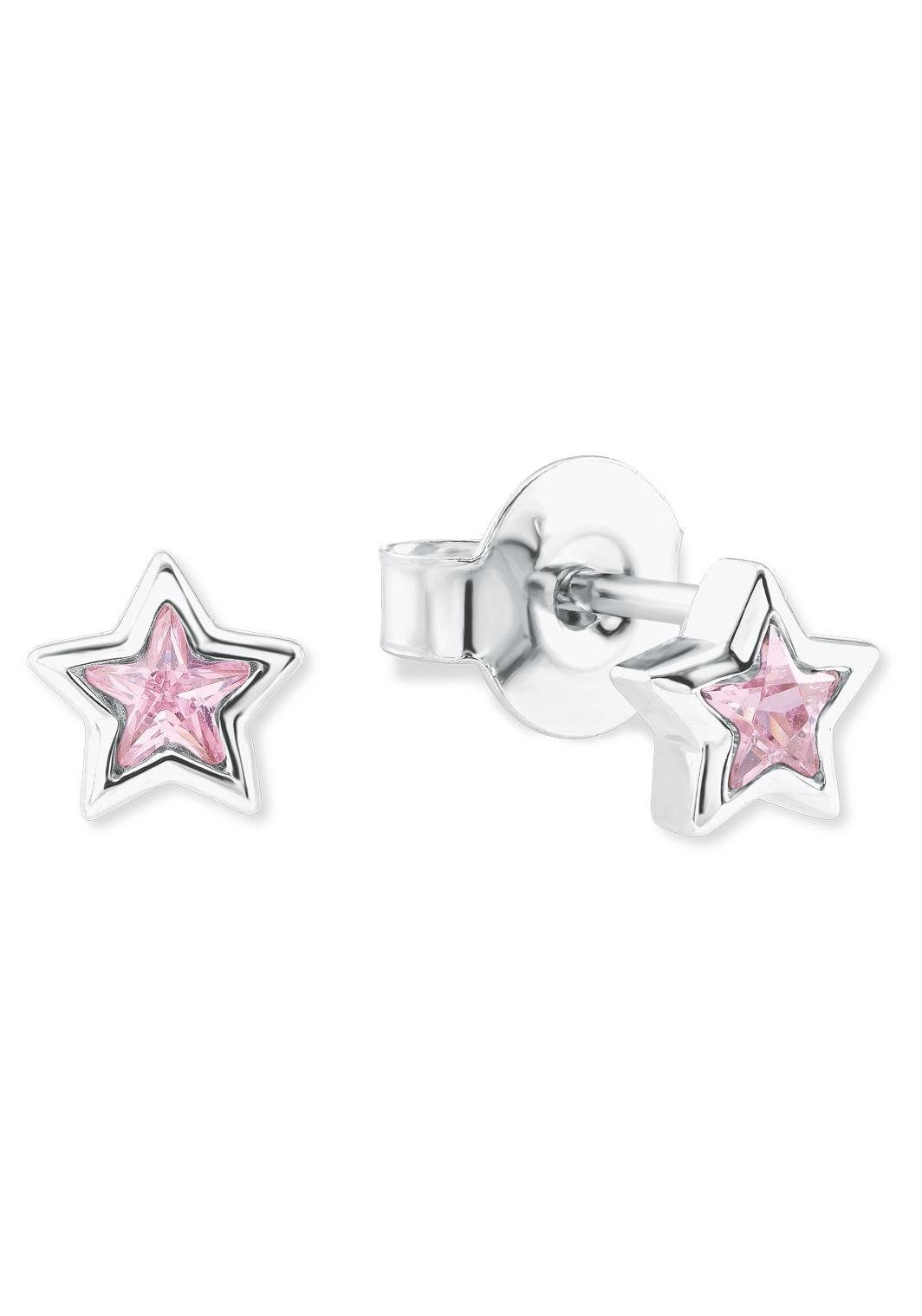 Prinzessin Lillifee Paar Ohrstecker Stern, mit Zirkonia (synth)