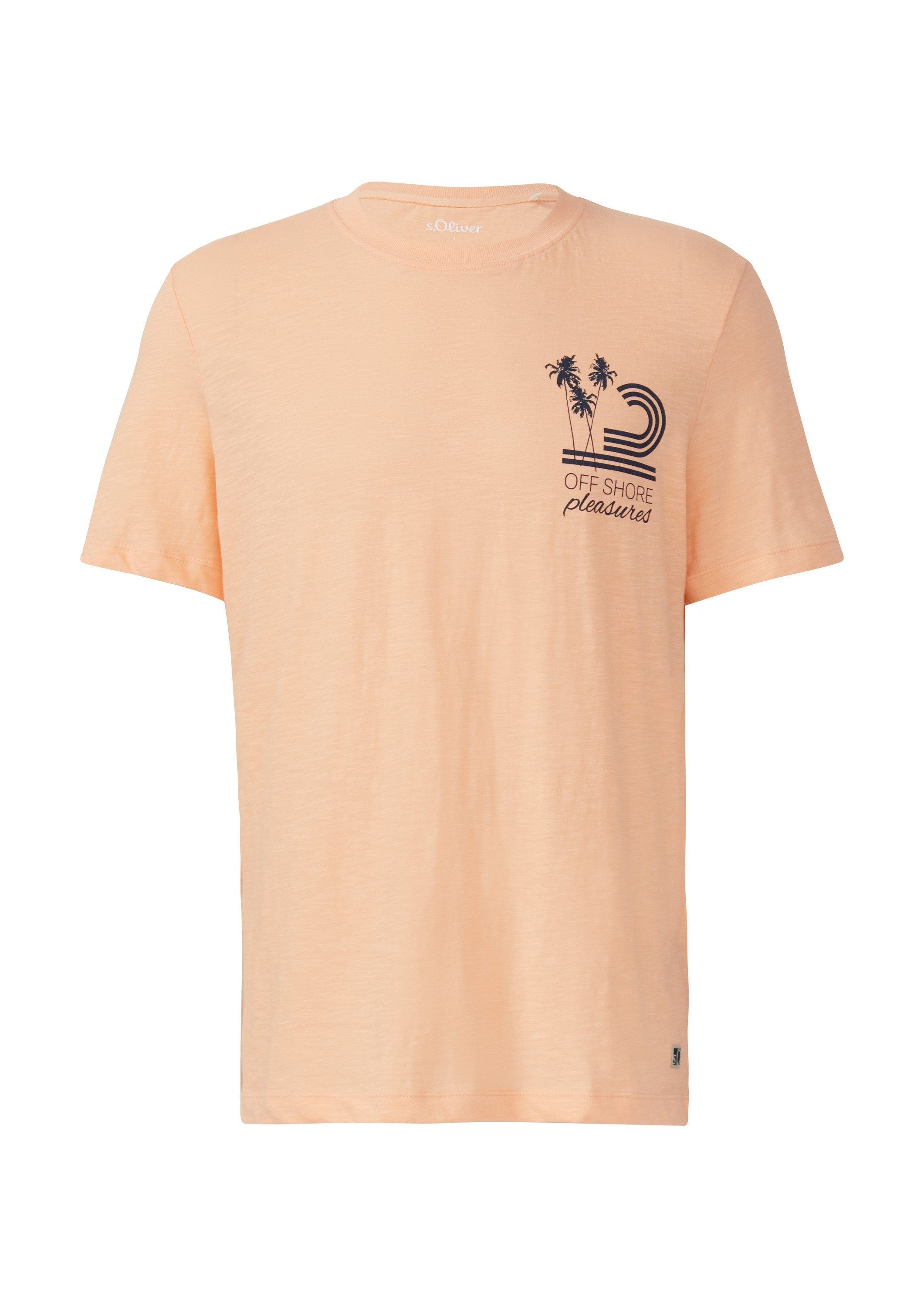 s.Oliver Kurzarmshirt T-Shirt Baumwoll-T-Shirt mit Frontprint günstig online kaufen