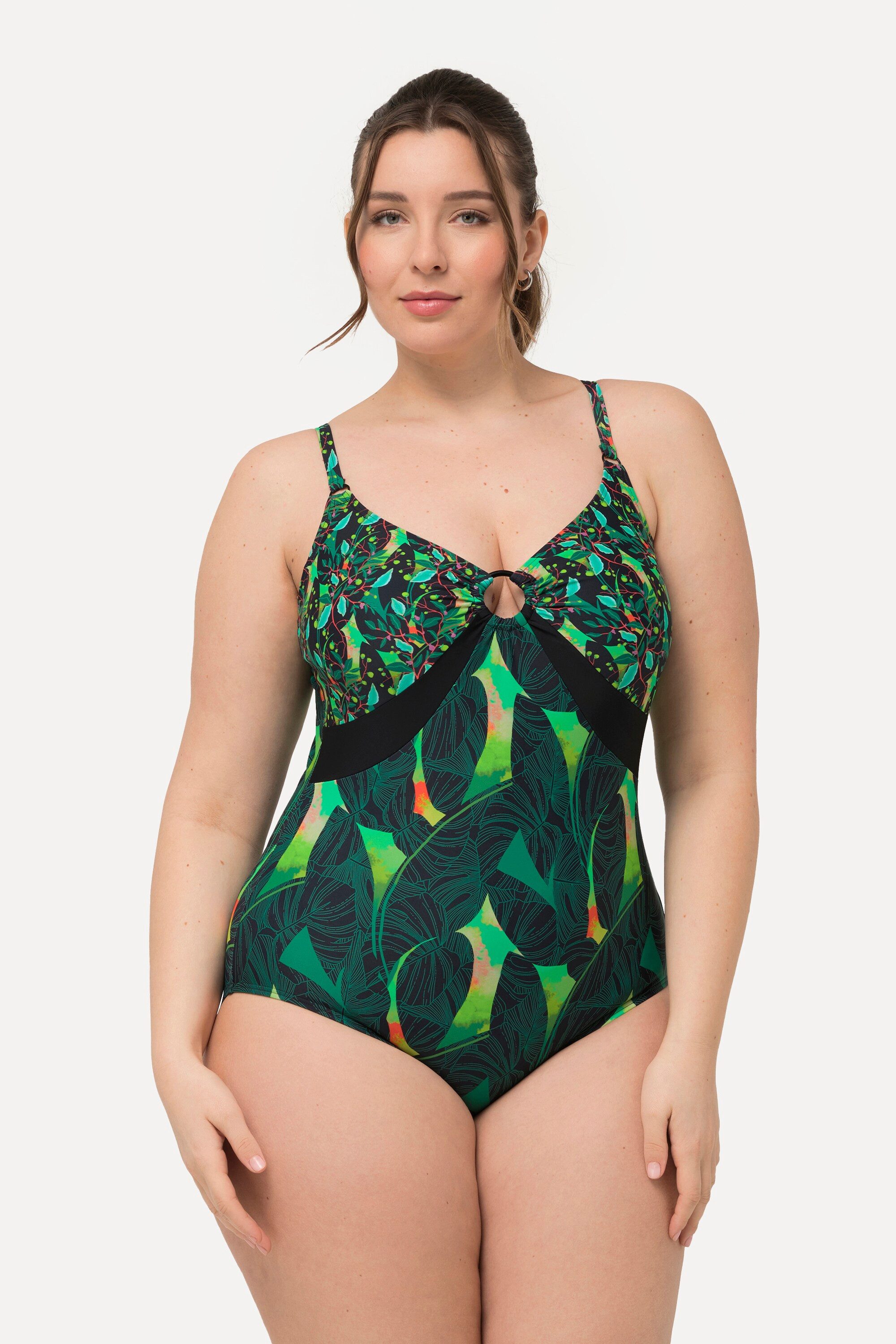 Ulla Popken Badeanzug Badeanzug Mustermix Softcups günstig online kaufen