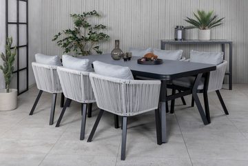 ebuy24 Garten-Essgruppe Virya Gartenset Tisch 100x200cm und 6 Stühle Virya