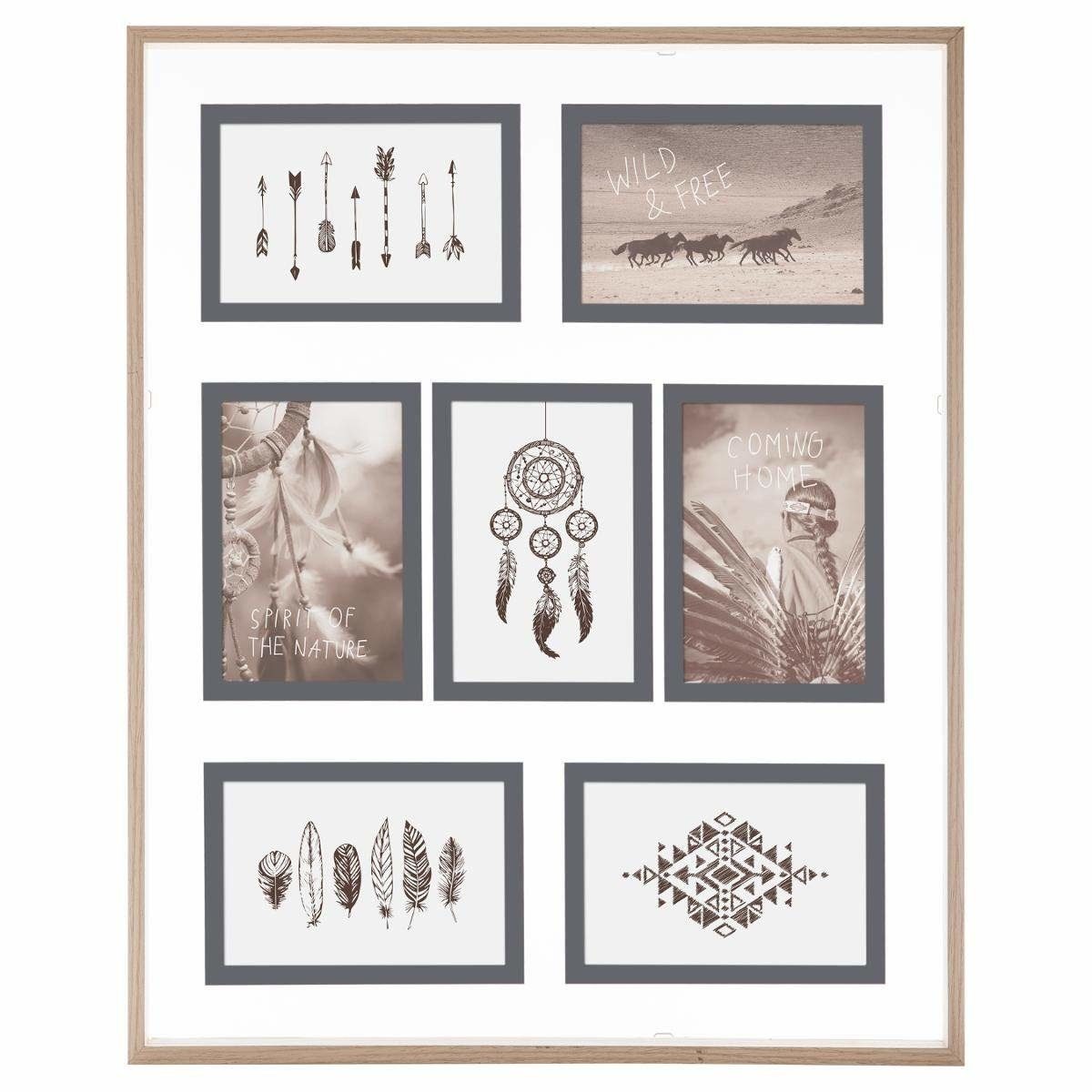 Atmosphera Créateur d'intérieur Bilderrahmen Fotorahmen, Glas, 7 Elemente, Holzrahmen, Atmosphera, (einzeln)