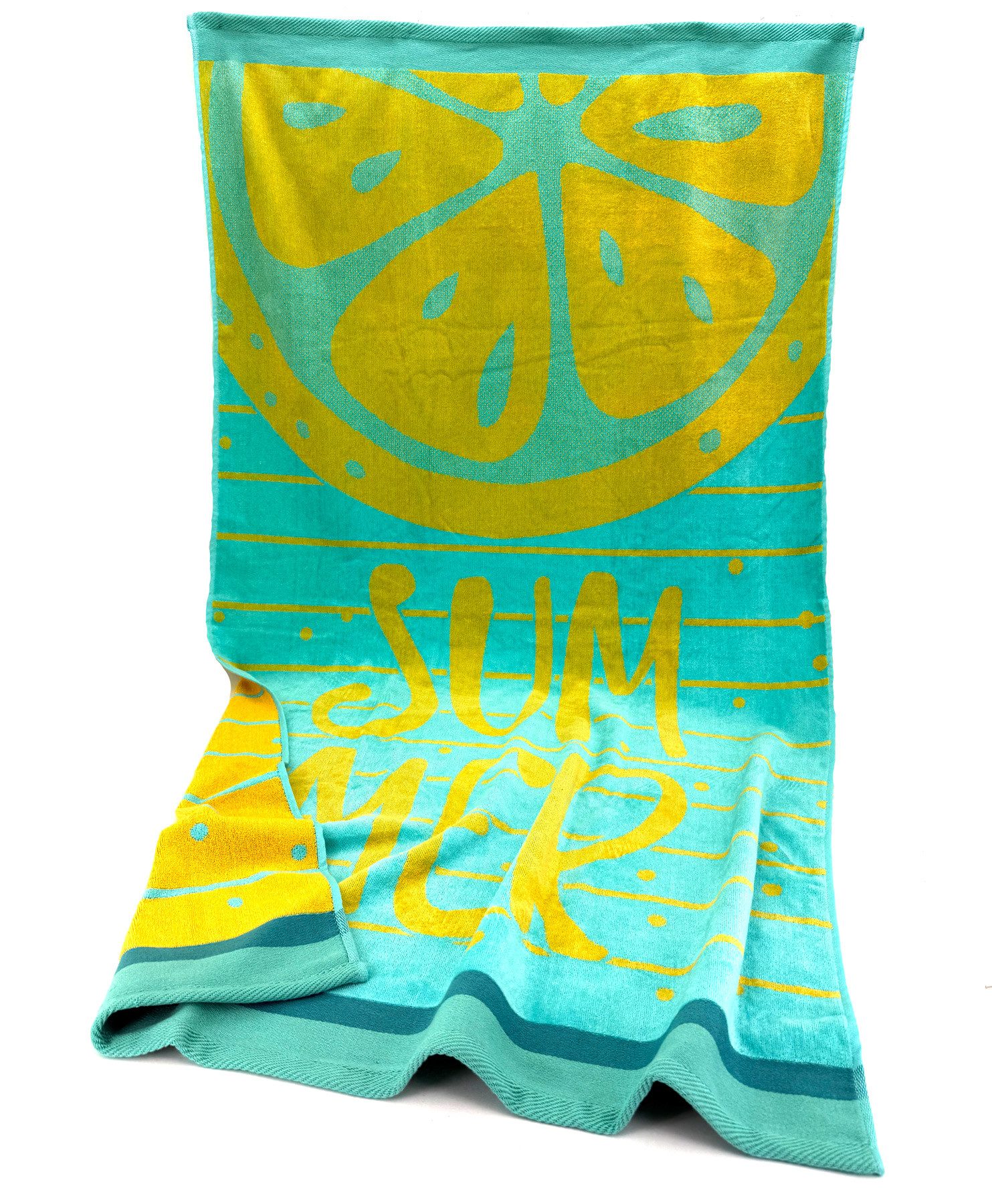 heimtexland Strandtuch Badetuch Handtuch Duschtuch Sommer XL 90x160 cm, Jacquard Velours (Stück, 1-St), weicher Jacquard Velours mit saugstarker Frottier Rückseite