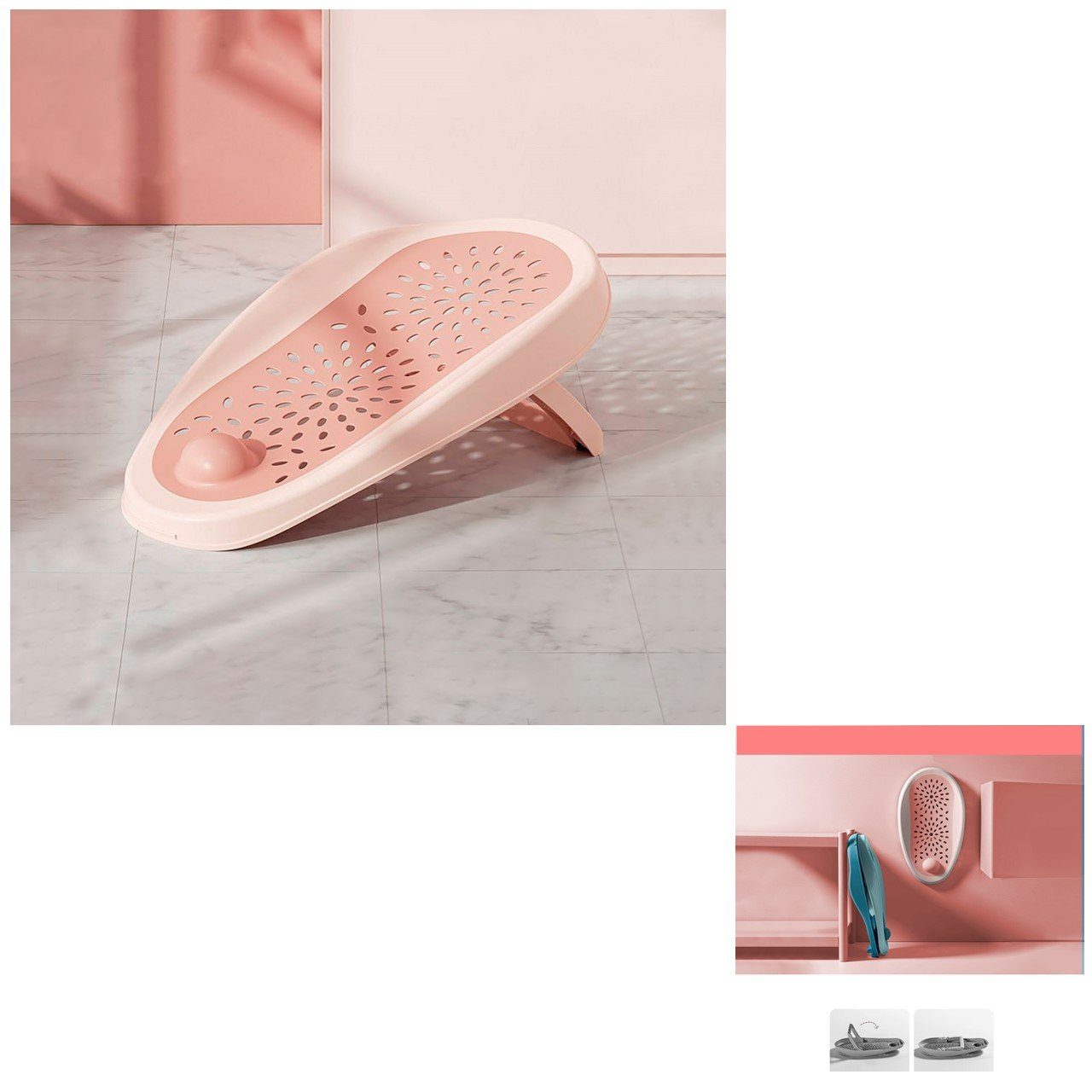 Chipolino Babybadewanne Babybadewannen-Sitz Fancy, Wanneneinlage Soft-Touch-Material rutschfest rosa