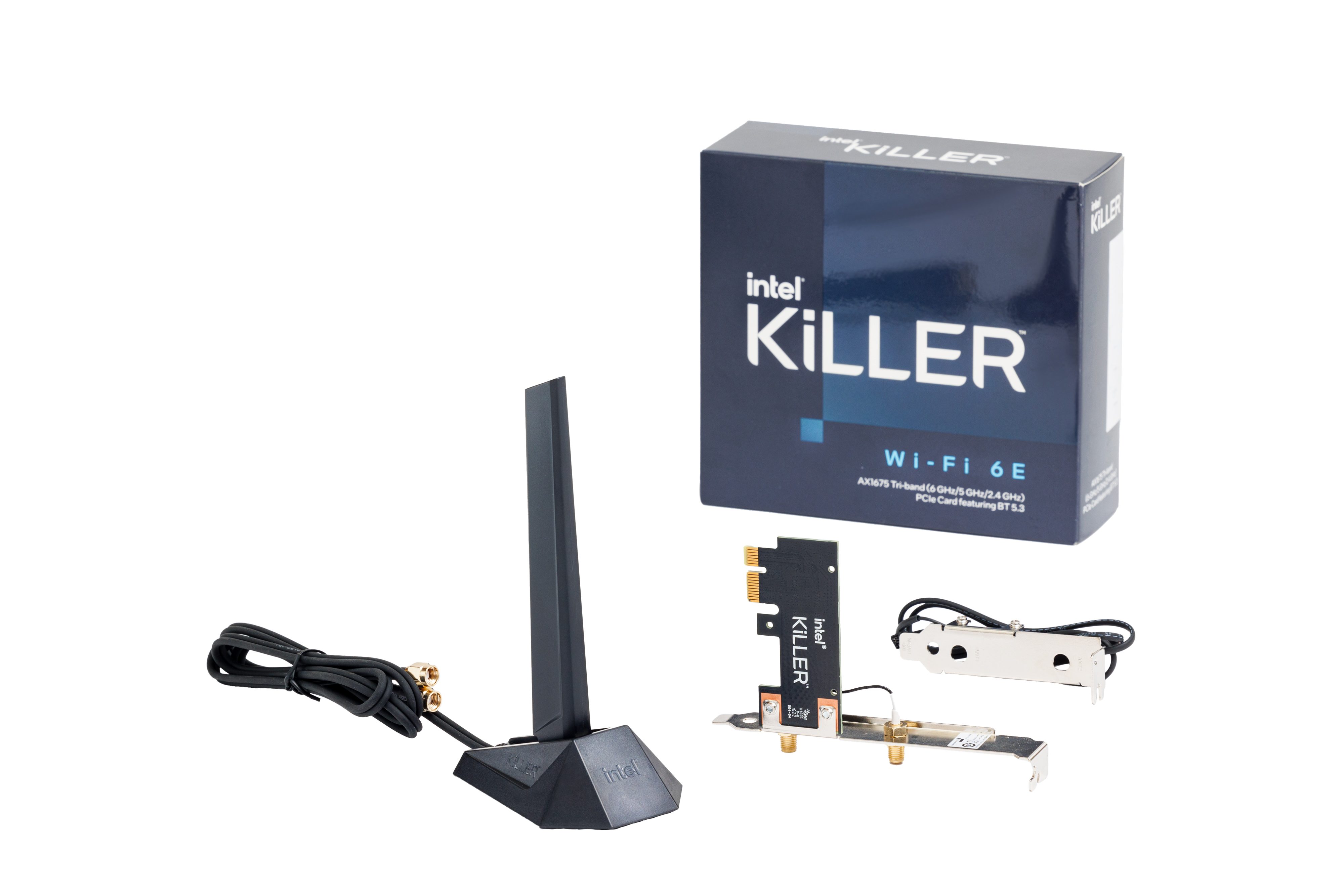 Intel® Intel® Killer™ PCIe AX1675 2,4Gbps PCIe, WLAN, Wi-Fi zu Netzwerk-Adapter Karte 6E WiFi, PCIe