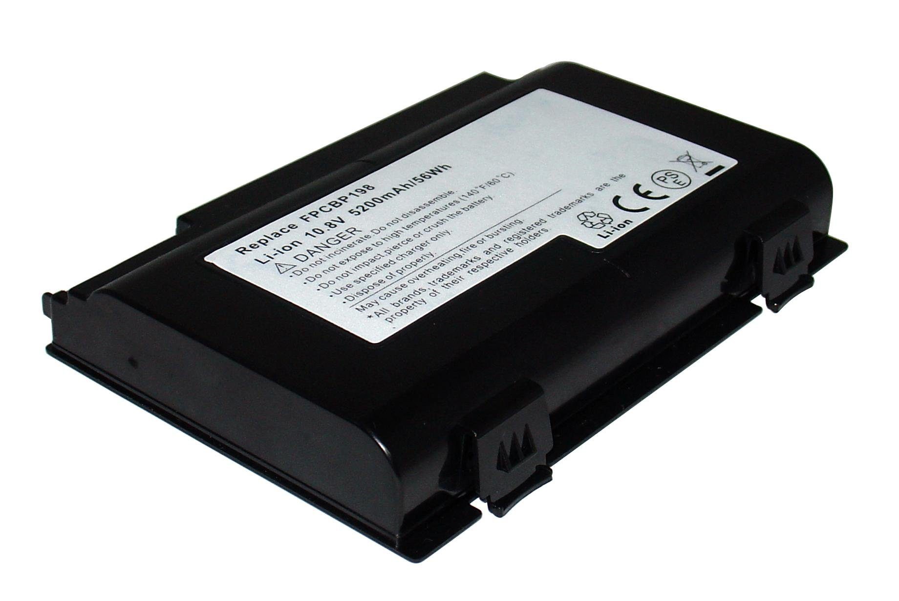 PowerSmart NFJ060.815 Laptop-Akku für FUJITSU 0644670, CP335311-01, FPCBP175, FPCBP198, FPCBP234, FPCBP234AP, LifeBook A1220, LifeBook A6210, LifeBook AH550, LifeBook E780, LifeBook E8410, LifeBook E8420, LifeBook E8420E Li-ion 5200 mAh (10,8 V)
