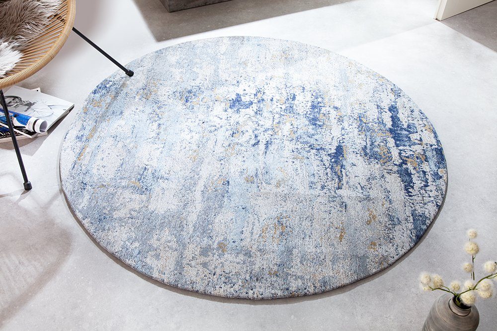 riess-ambiente Teppich MODERN ART 150cm blau günstig online kaufen