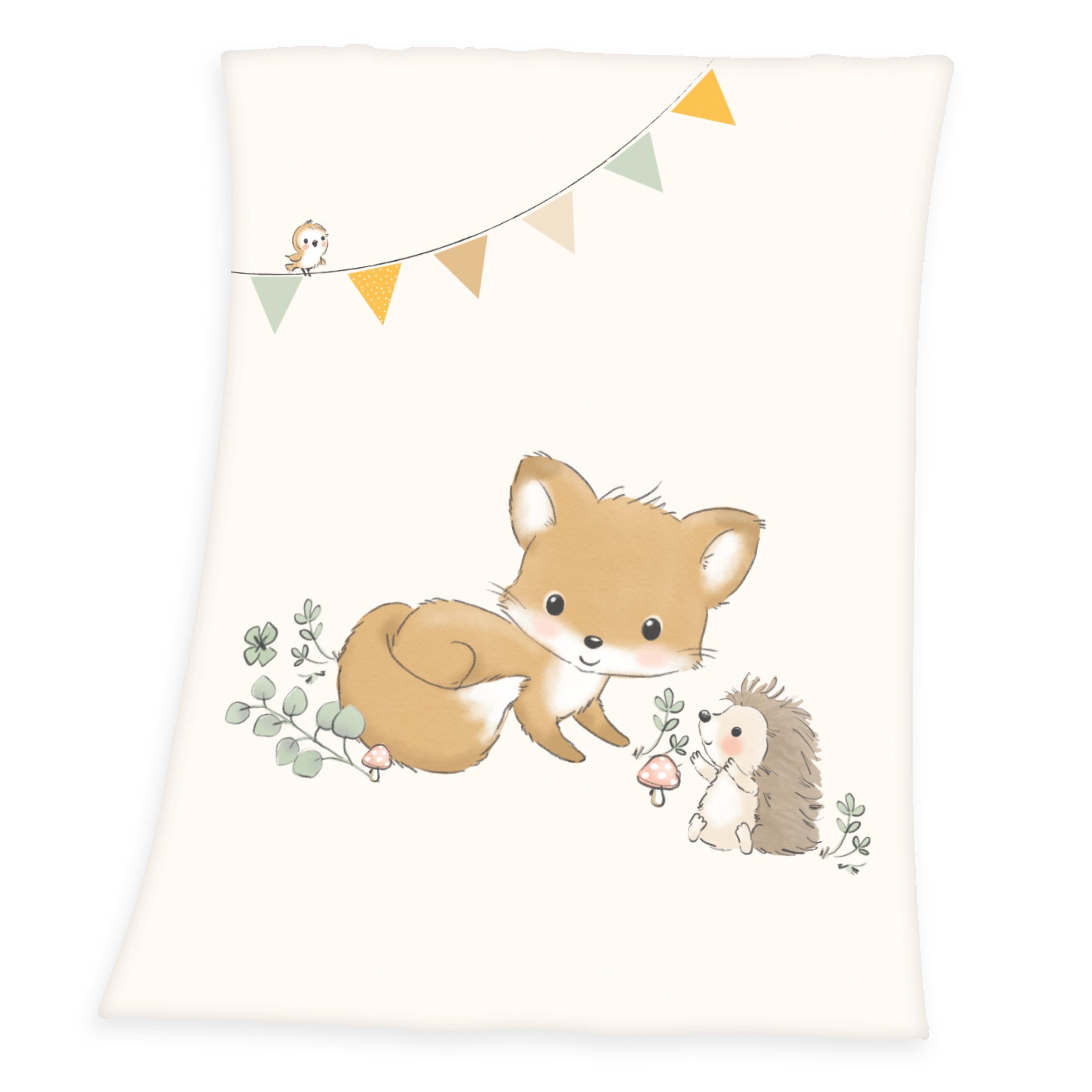 Babydecke / Waldfreunde / Flauschdecke / 75x100cm, Brilliant, Kuscheldecke