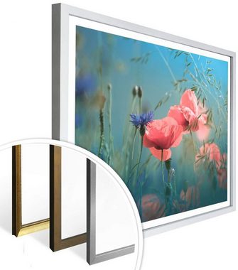 Wall-Art Poster Wildblumen Aquamarin, Blumen (Set, 1 St), Poster ohne Bilderrahmen