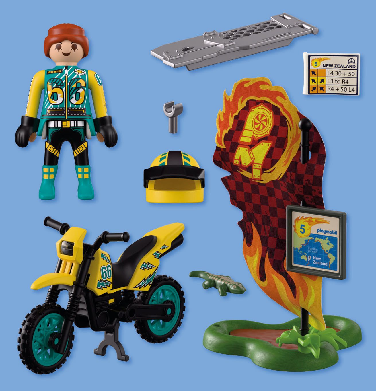 Playmobil® Offroad Motorrad (72065), City Action Konstruktions-Spielset, (21 St), Made in Europe