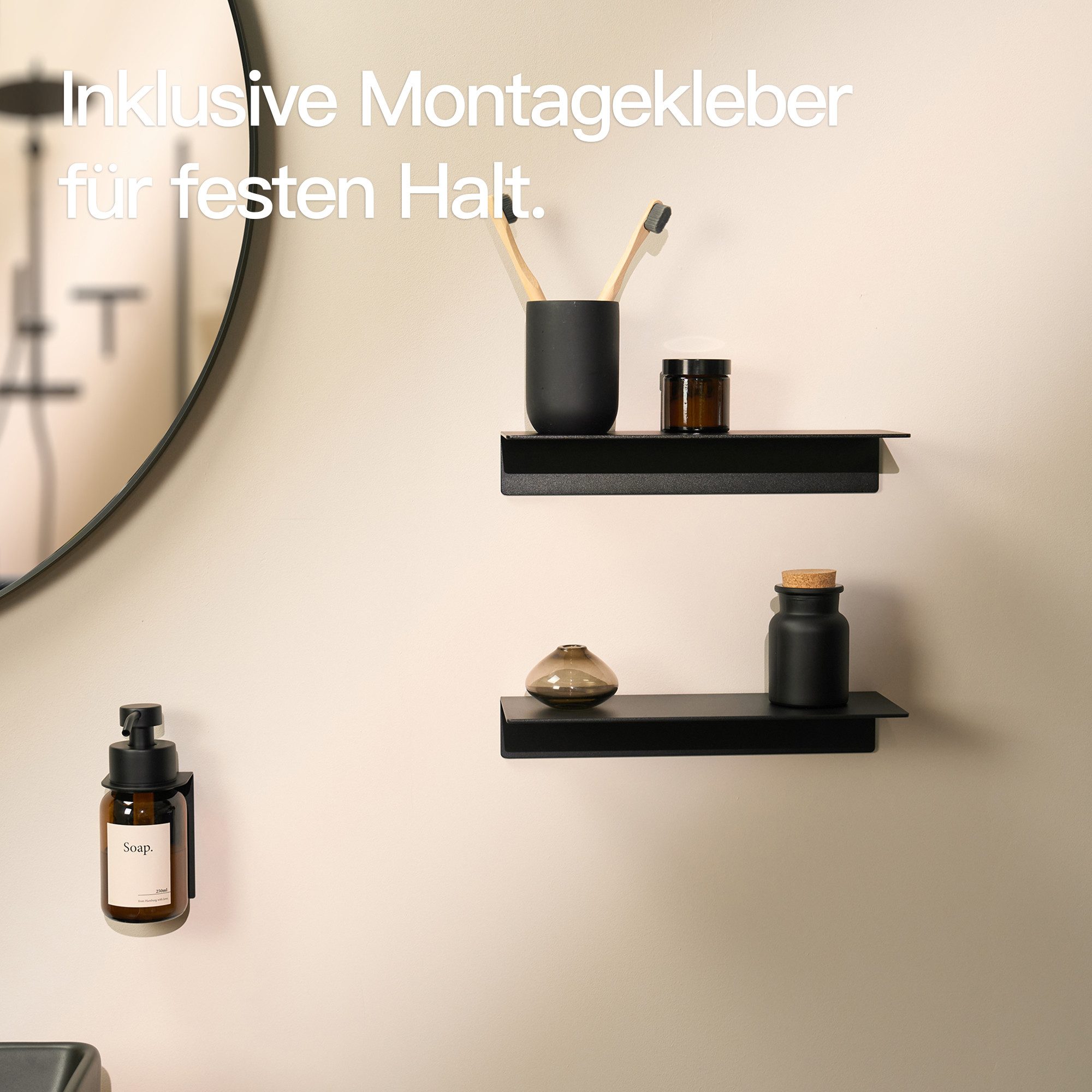 Designfabrik Hamburg Badregal DFHH KR, 1-tlg., Ohne Bohren – Bild 4 von 5
