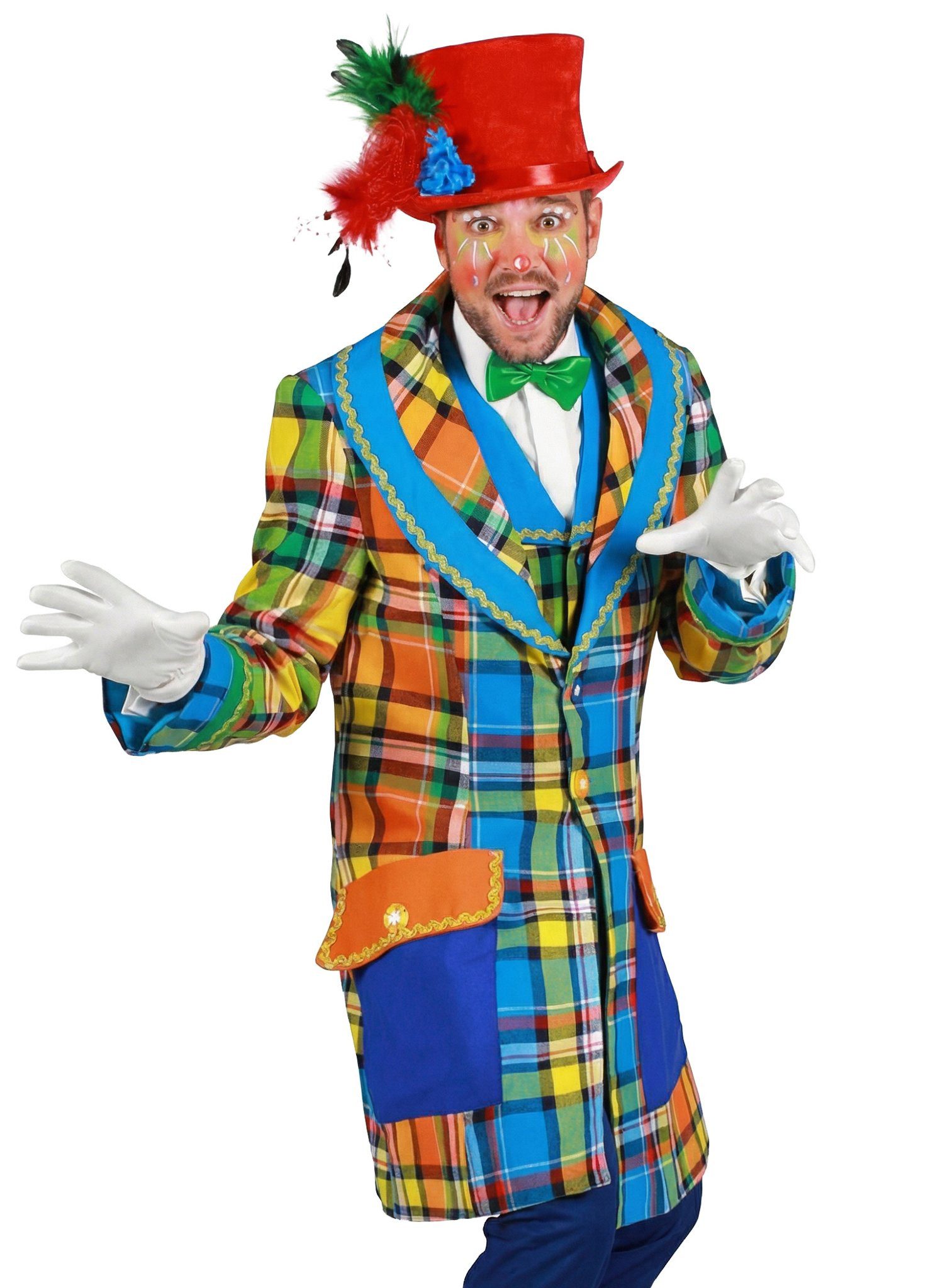 thetru Clown-Kostüm Clown Kostüm Jacke Karneval Faschingskostüm Herren, Kun günstig online kaufen