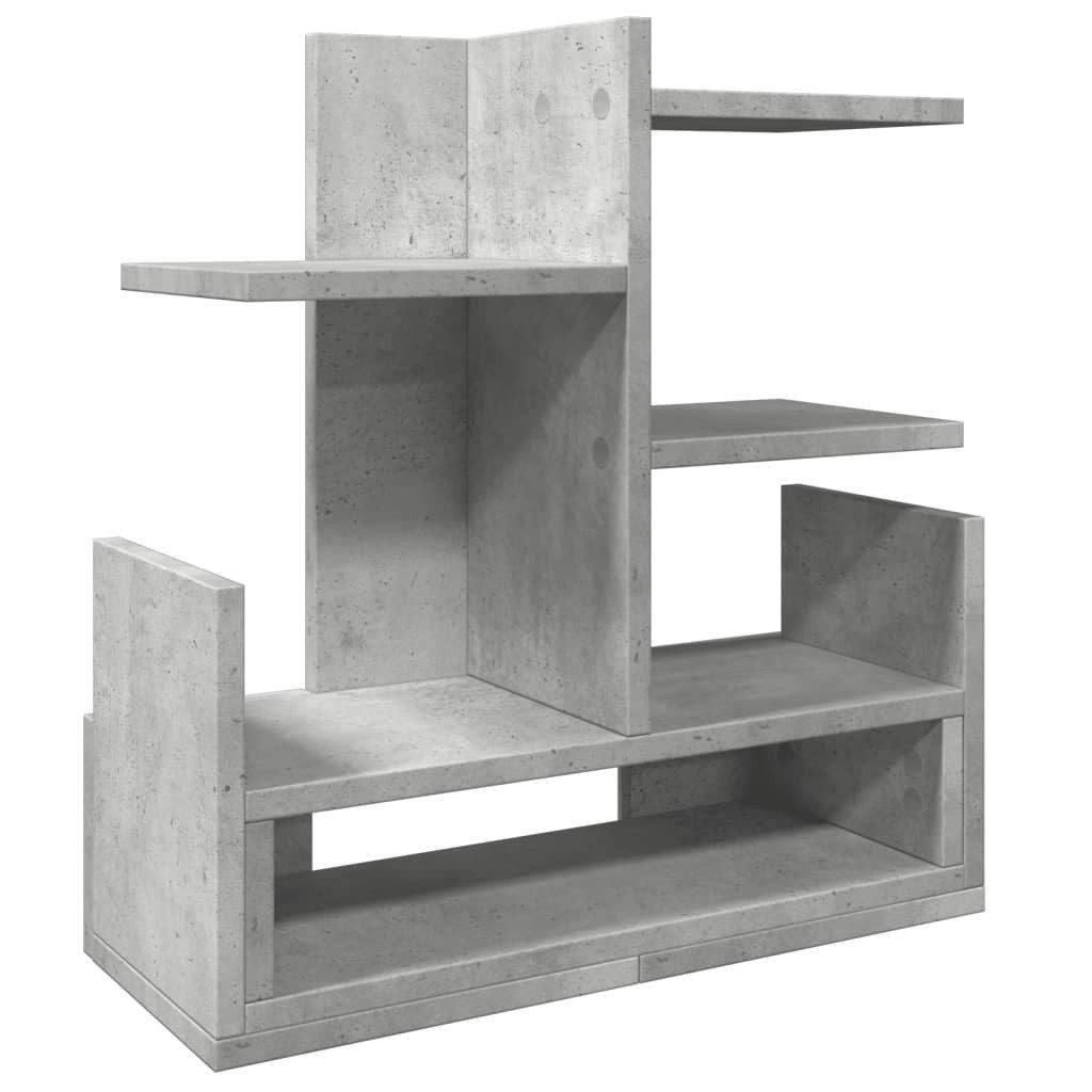 vidaXL Organizer Schreibtisch-Organizer Betongrau 49x20x52,5 cm Holzwerkstoff