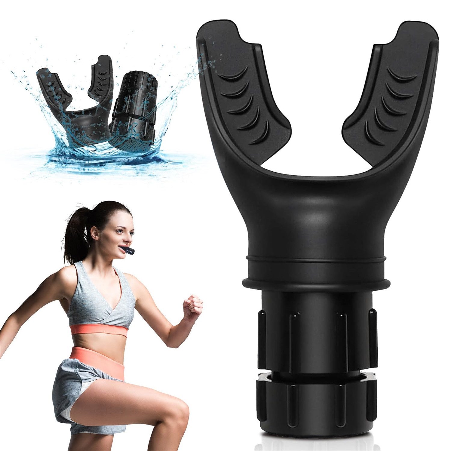 Bauchtrainer Atemtrainer,5x10 cm,Stärkt Die Lunge, Tragbar für Aerobic-Training
