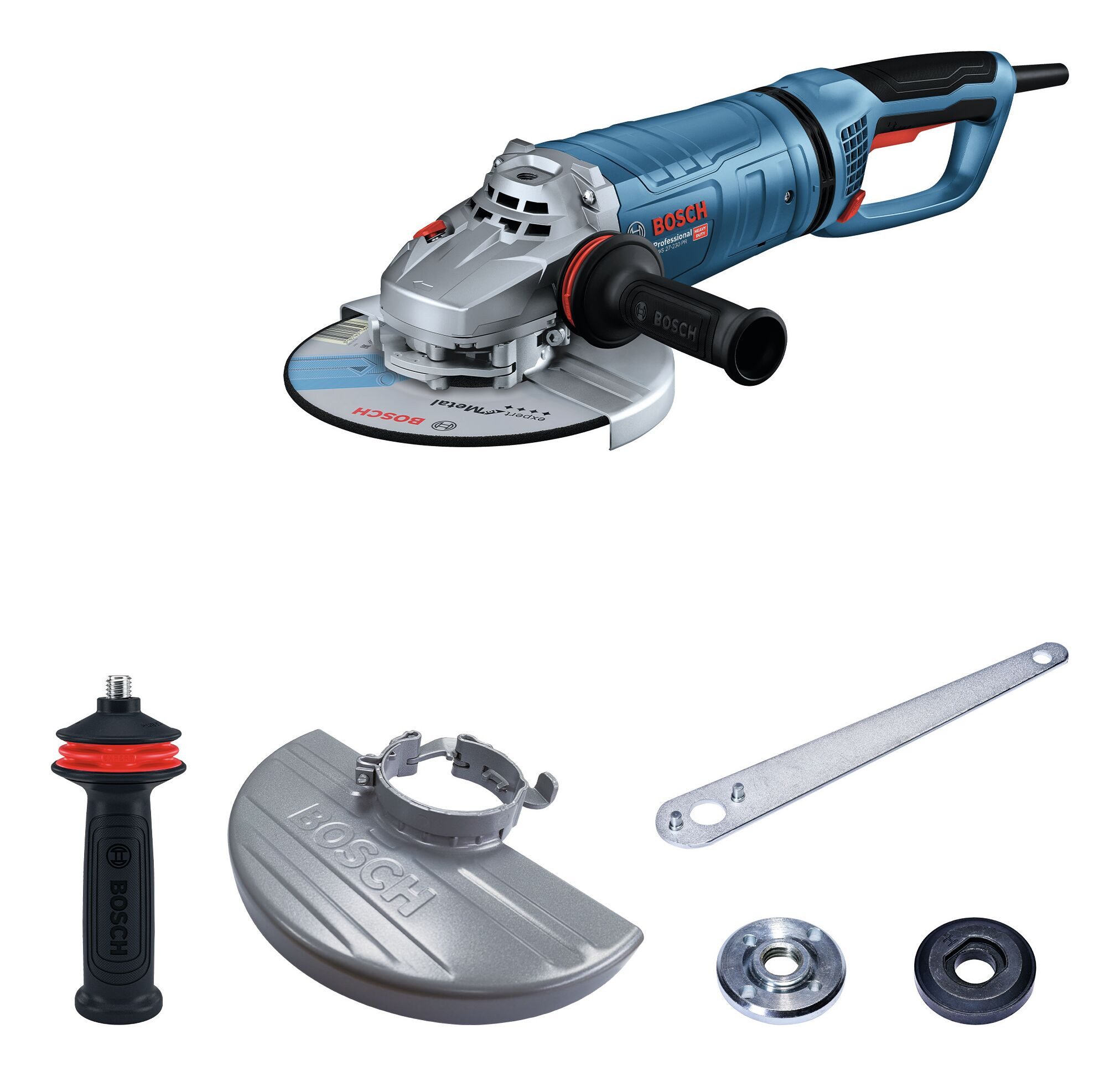 BOSCH Winkelschleifer GWS 27-230 PR, max. 6500 U/min, Im Karton