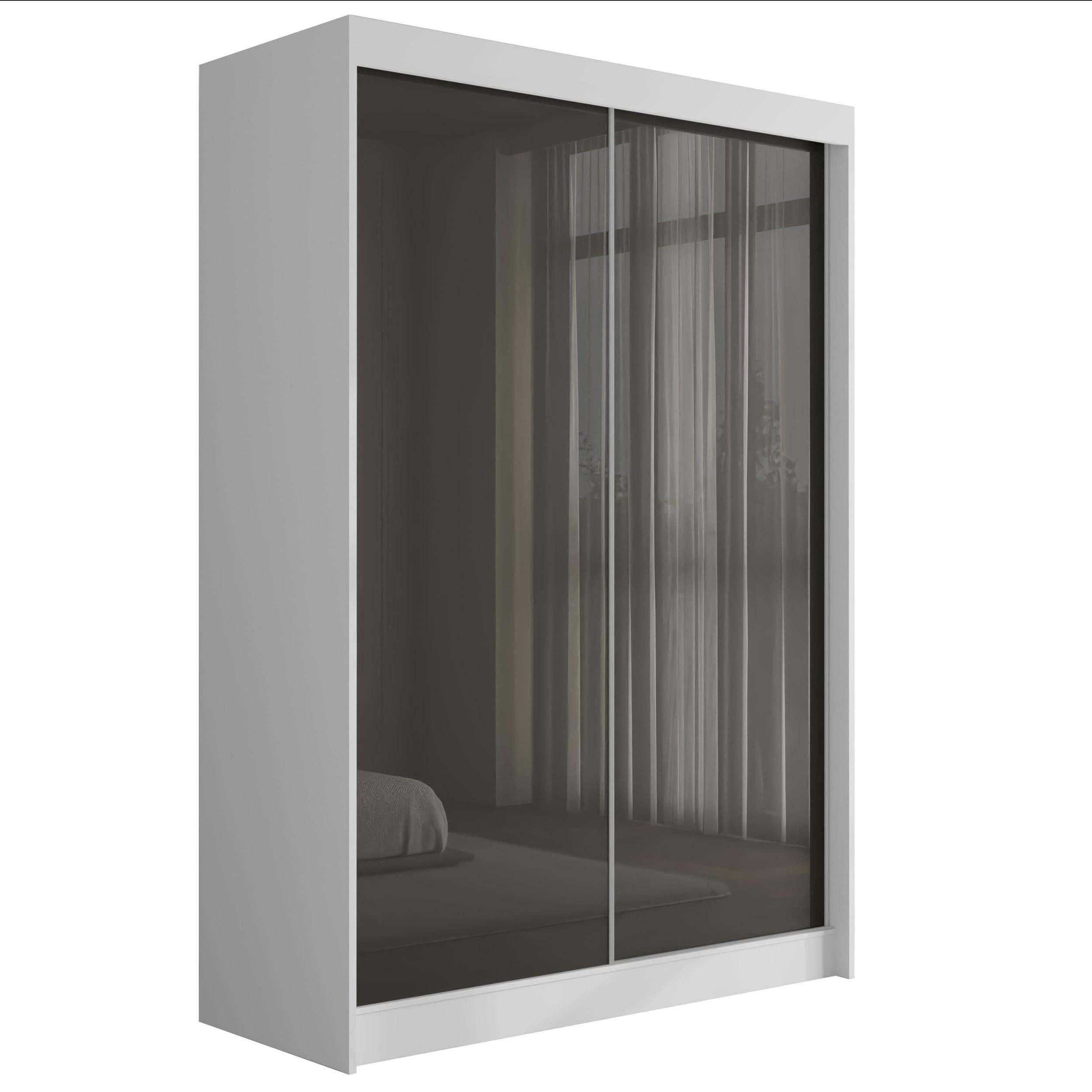 ALTDECOR Schiebetürenschrank PEKA (Kleiderschrank Garderobenschrank mit viel Stauraum Moderner Schrank) Vielseitiger Schwebetürenschrank Lacobel LED Beleuchtung