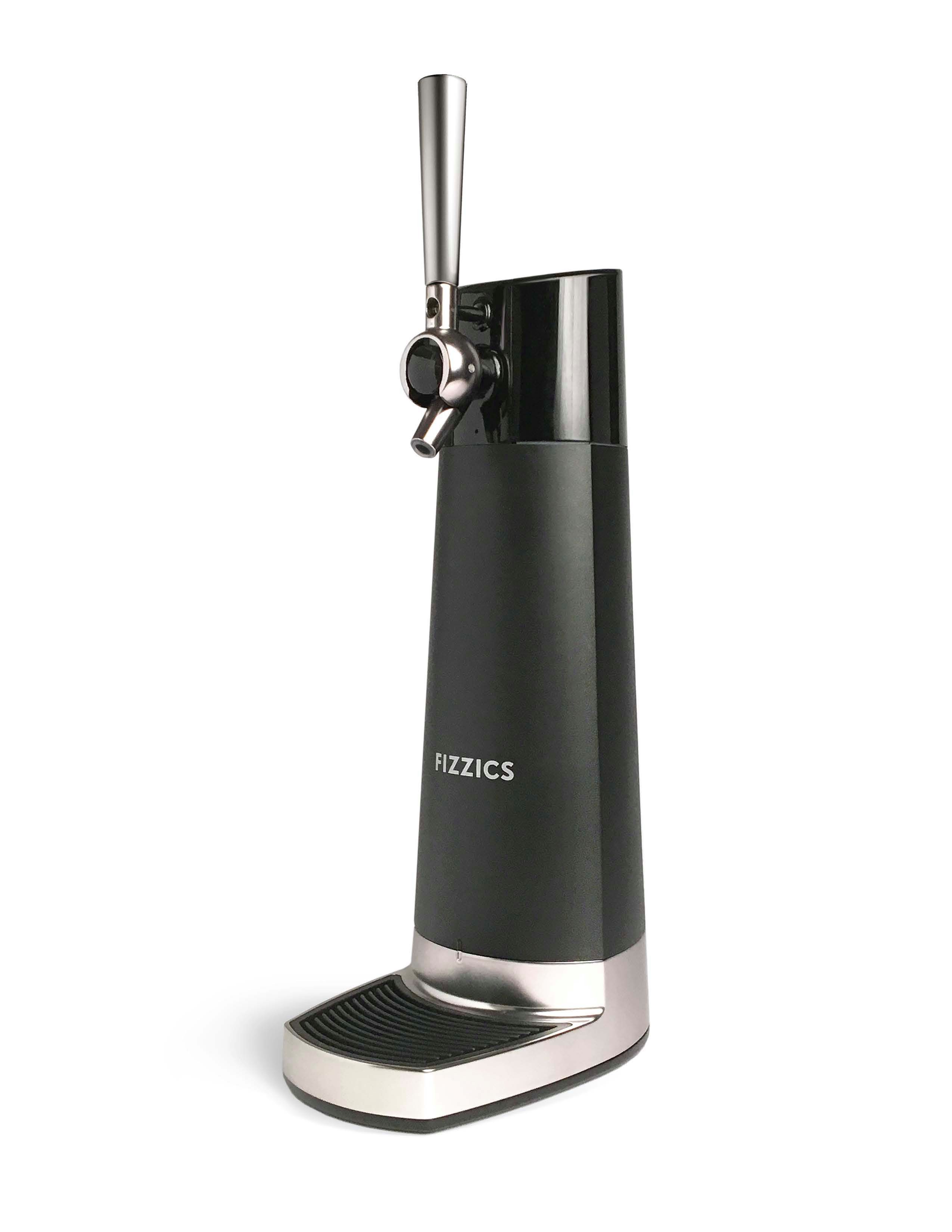 Fizzics Bierzapfanlage Fizzics Carbon Draftpour - Bierdispenser, Kompatibel mit Bierdosen sowie Bierflaschen (von 330 ml bis 750 ml)
