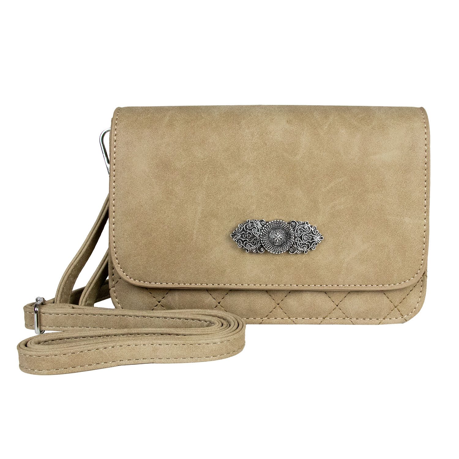 Trachtenland Trachtentasche Gesteppte Handtasche 'Fabia' mit Trachten Applikat