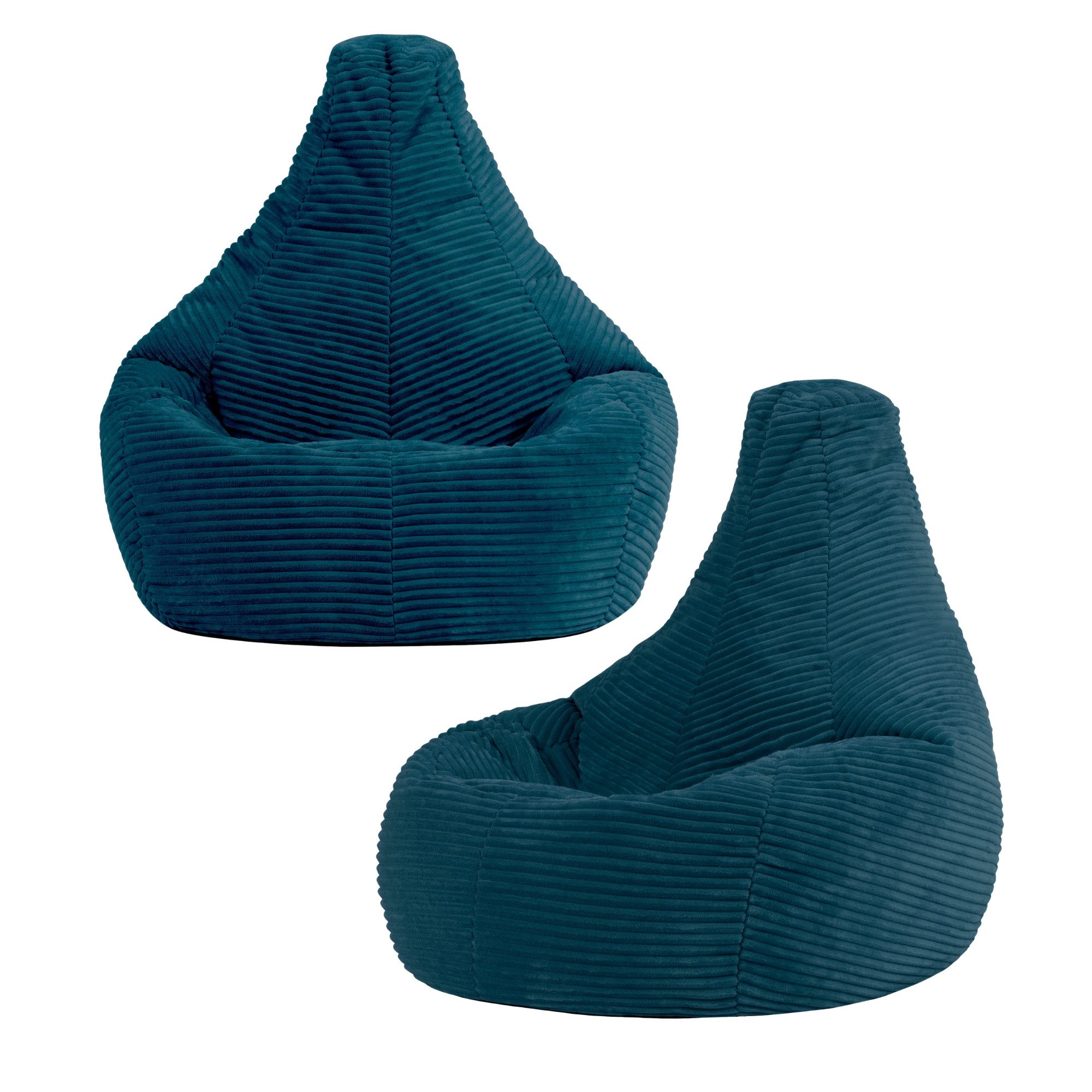 icon Sitzsack 2er Set Kinder Кресла aus Cord Flauschig „Dalton", 69x59x65cm, Made in Germany, für Kinderzimmer, mit Füllung
