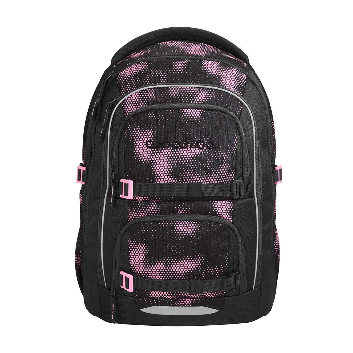 coocazoo Schulranzen Schulrucksack-Set PORTER, Pink Illusion 3-teilig (3-teilig), ergonomisch, Körpergröße: 135 - 180 cm, Easy-Grow-System