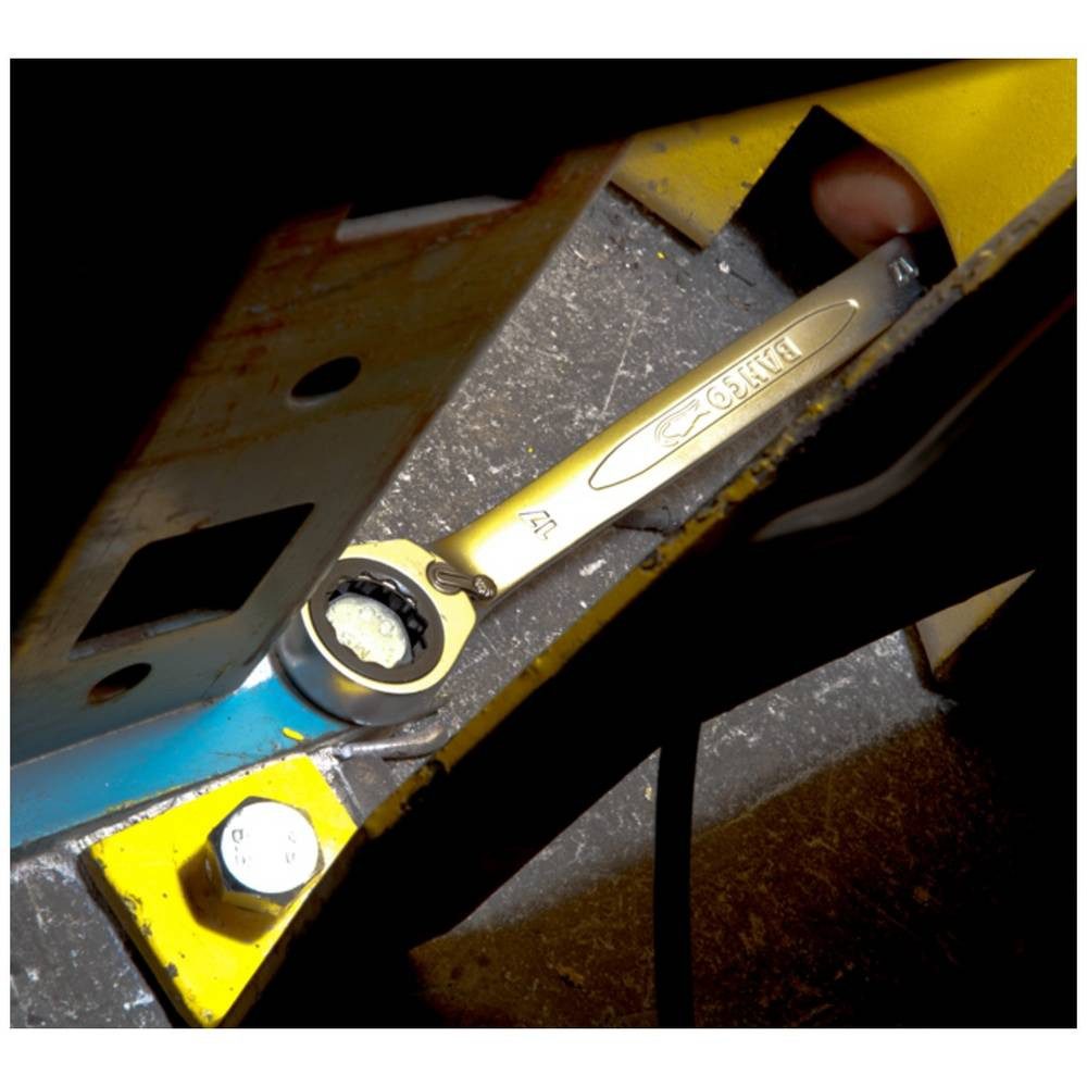 BAHCO Ringschlüssel Knarren-Ring-Maulschlüssel, Maul 15° Abgew., Sw 12mm 1RM-12