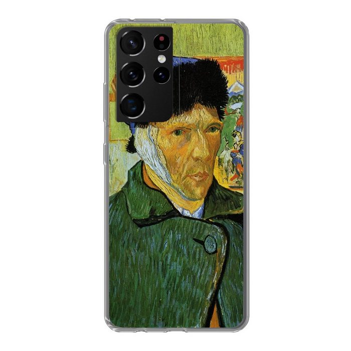 MuchoWow Handyhülle Selbstbildnis mit verbundenem Ohr - Vincent van Gogh Phone Case Handyhülle Samsung Galaxy S21 Ultra Silikon Schutzhülle