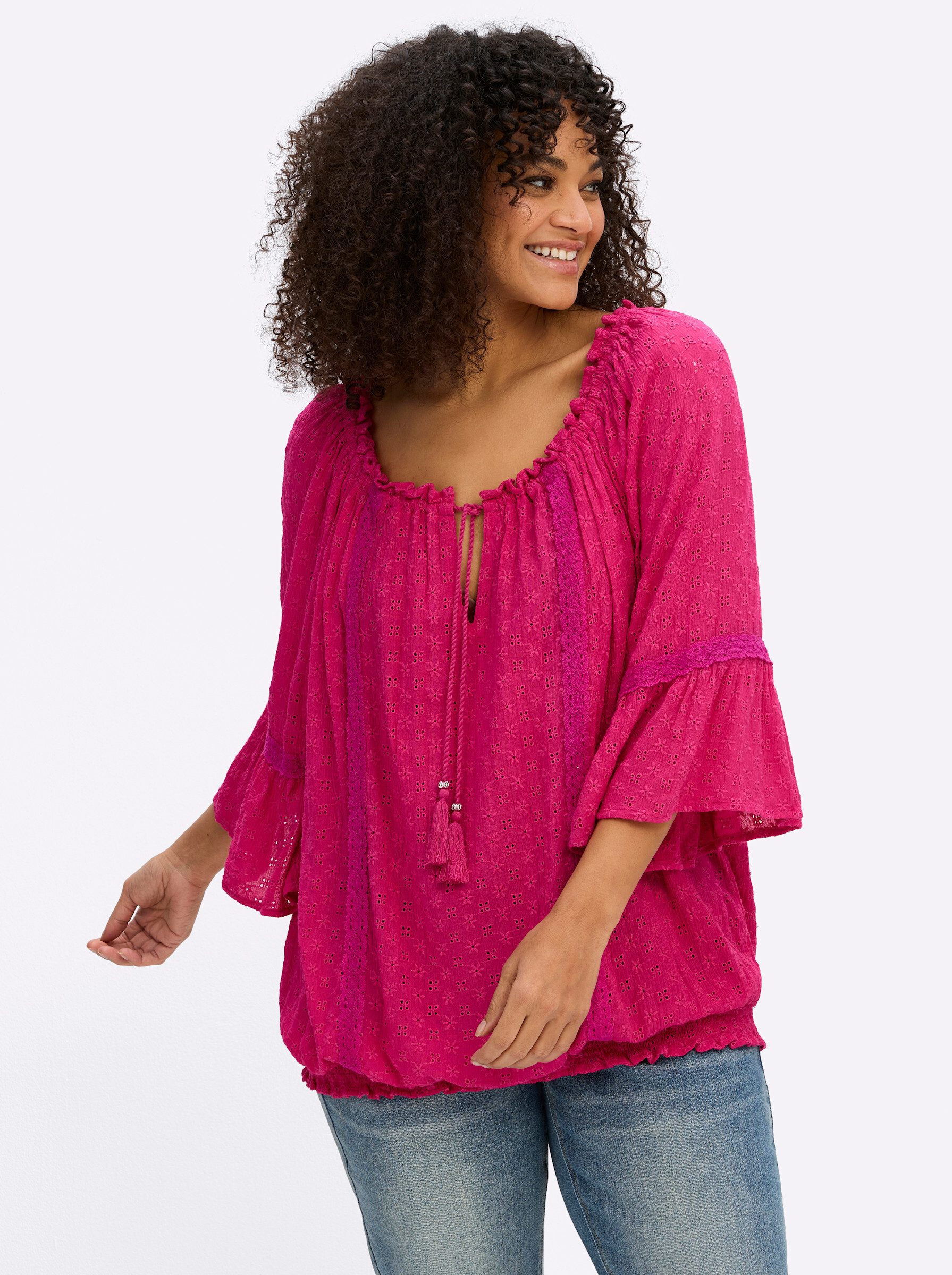 sheego by Joe Browns Klassische Bluse Tunika 3/4-Arm – Bild 2 von 5