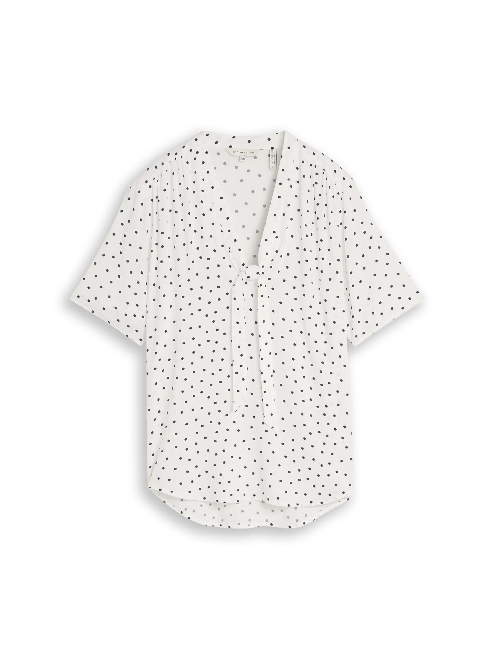 TOM TAILOR Kurzarmbluse Blusen & Shirts Bluse mit Punktemuster