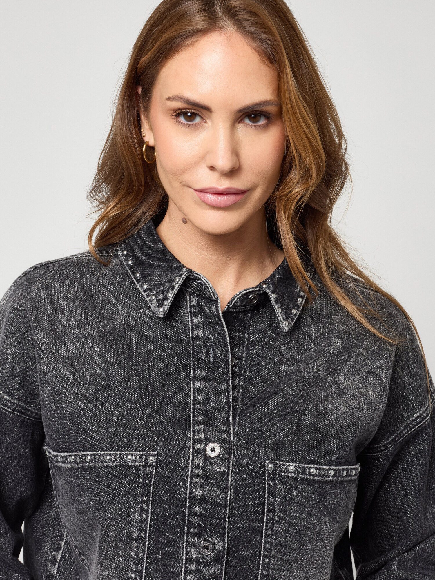 GANG Jeansjacke 94LUNA CROPPED mit Hemdkragen – Bild 5 von 5